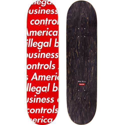 Supreme Supreme Illegal Business Red Skateboard Deck Size ONE SIZE - 1 Preview