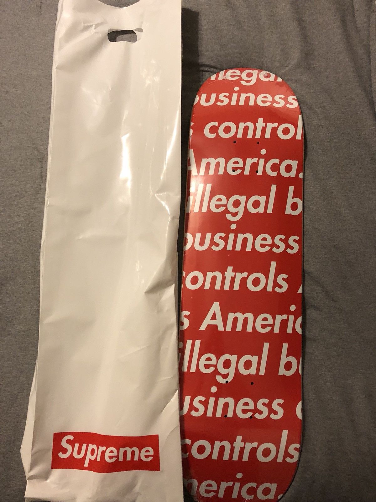 Supreme Supreme Illegal Business Red Skateboard Deck Size ONE SIZE - 4 Preview