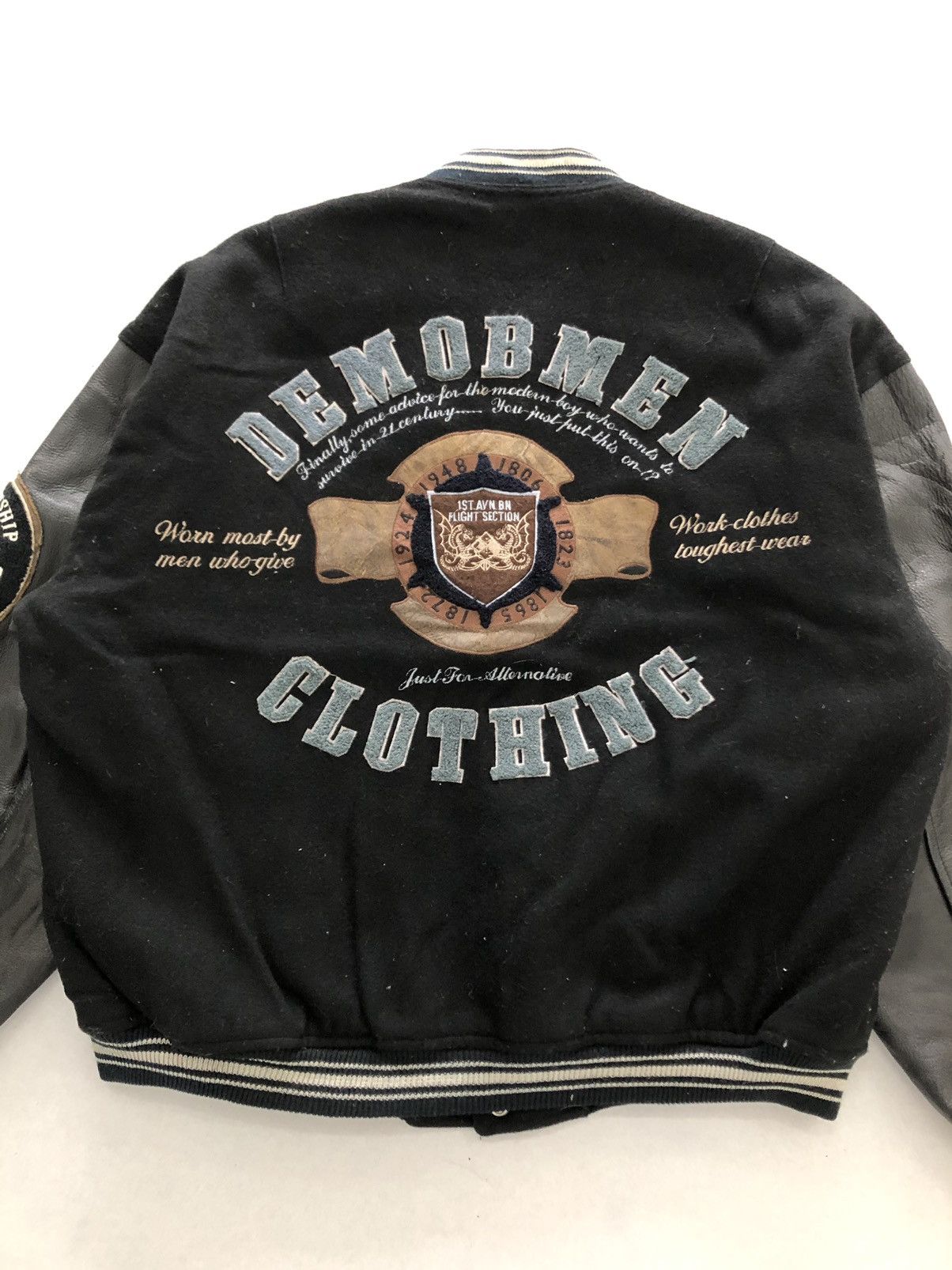 Japanese Brand Vintage Demobman Clothing Big Logo Varsity Jacket Size US L / EU 52-54 / 3 - 6 Thumbnail
