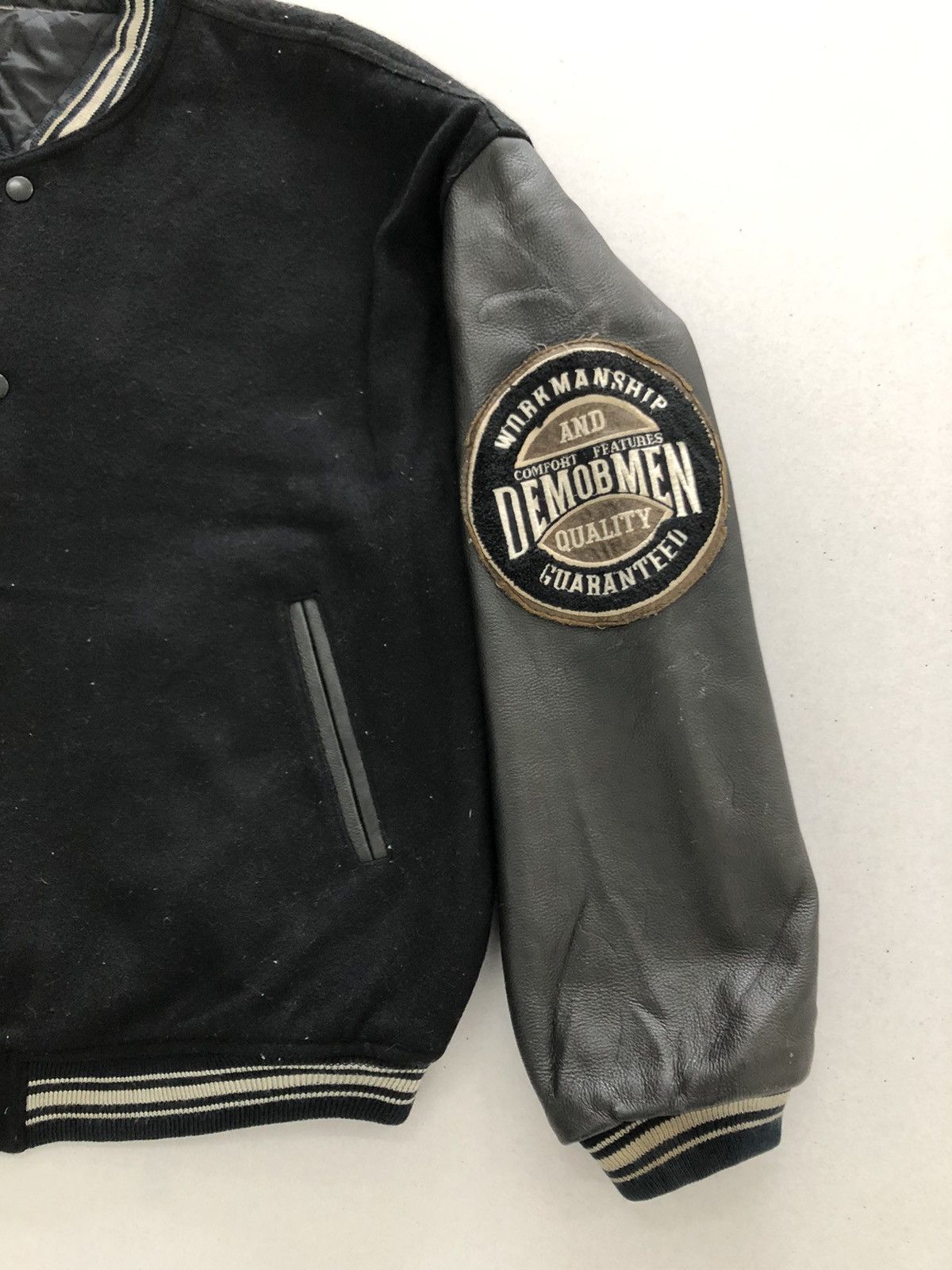 Japanese Brand Vintage Demobman Clothing Big Logo Varsity Jacket Size US L / EU 52-54 / 3 - 3 Thumbnail
