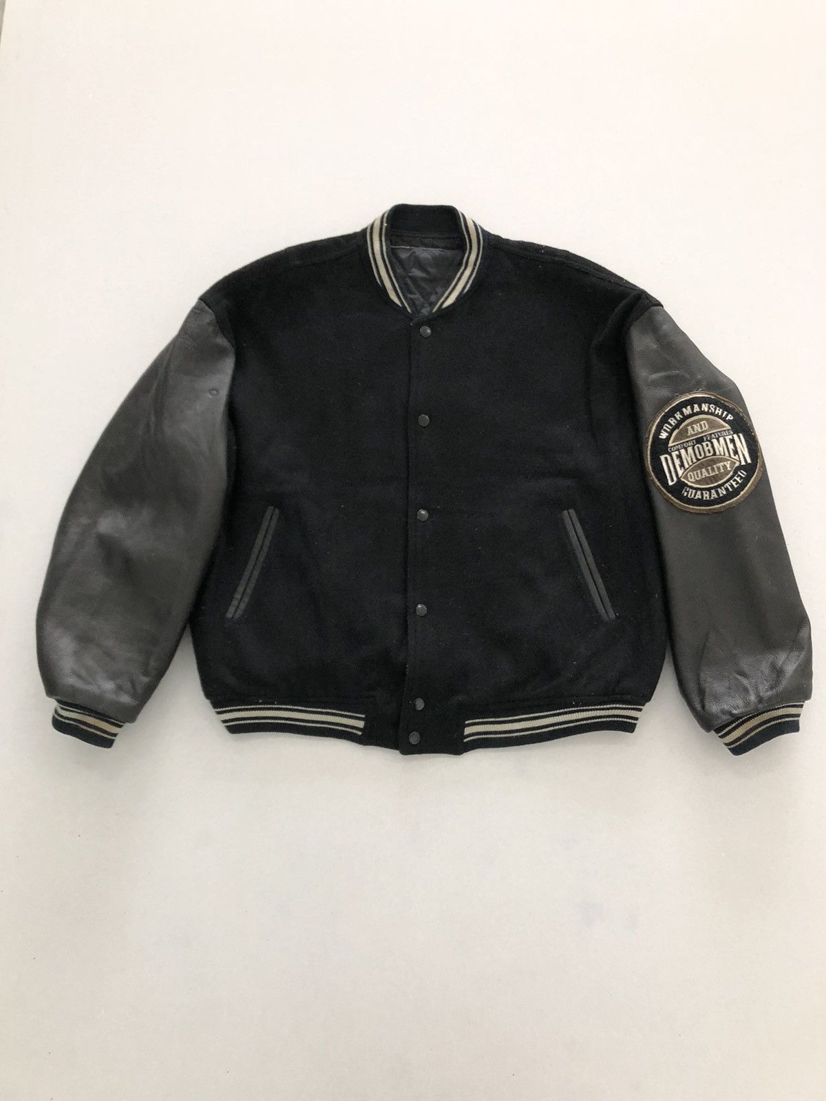 Japanese Brand Vintage Demobman Clothing Big Logo Varsity Jacket Size US L / EU 52-54 / 3 - 2 Thumbnail
