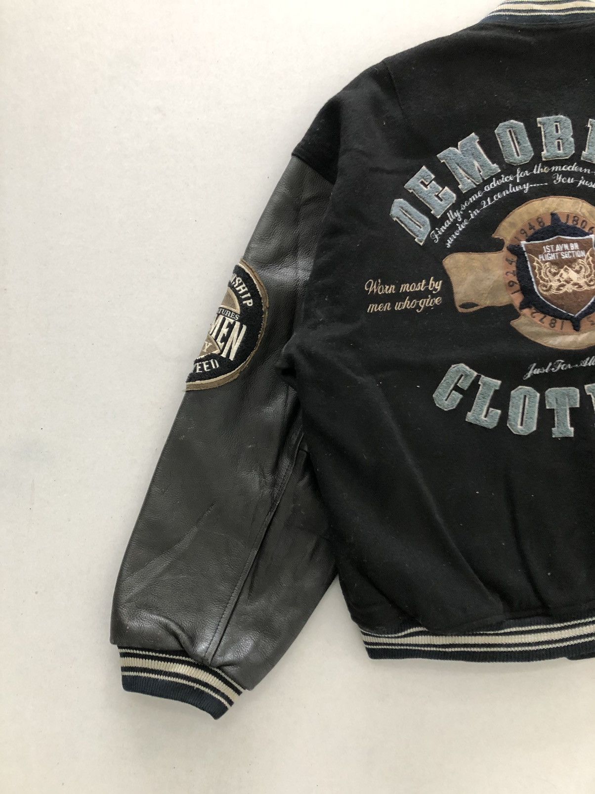Japanese Brand Vintage Demobman Clothing Big Logo Varsity Jacket Size US L / EU 52-54 / 3 - 7 Thumbnail