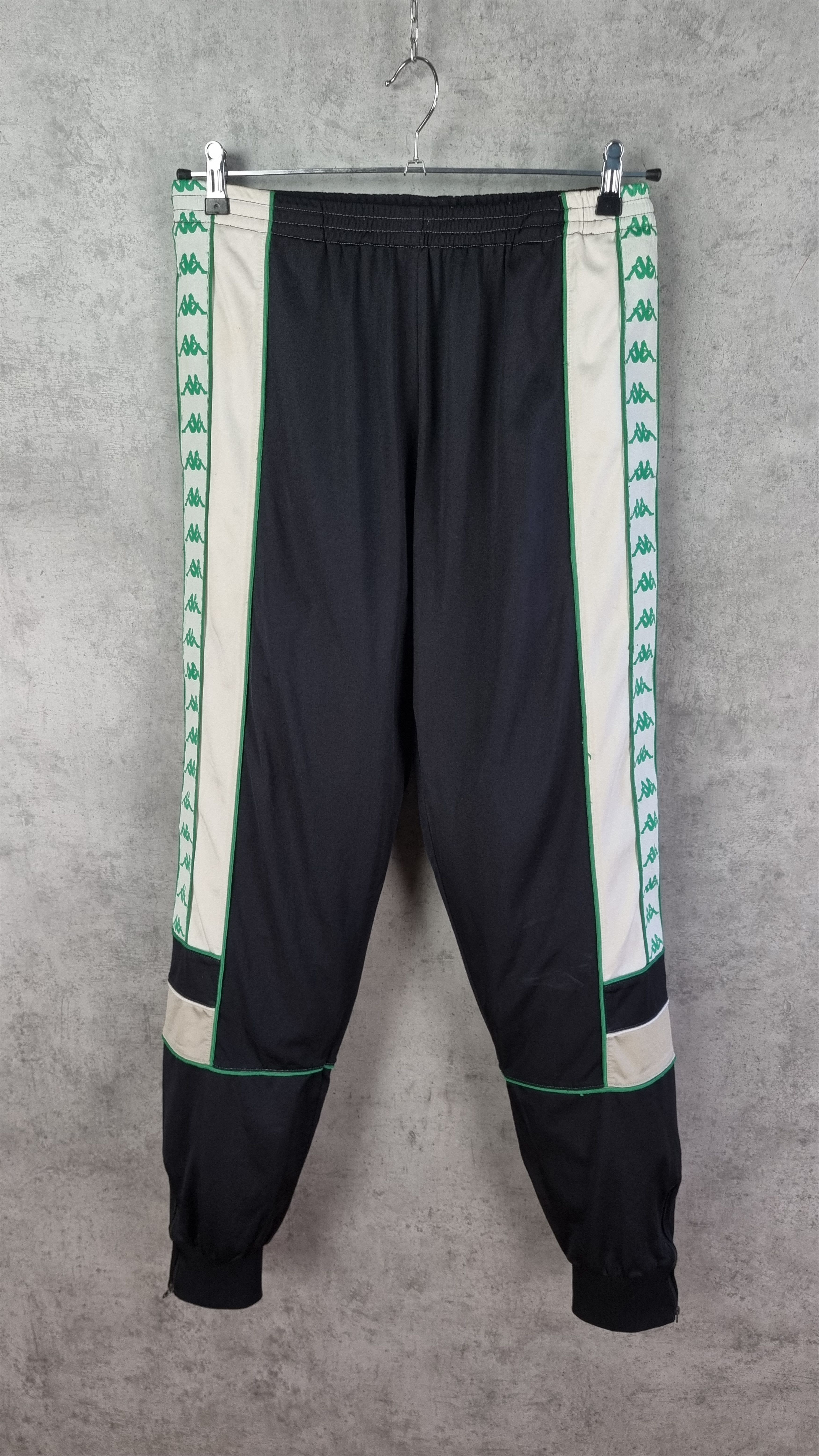 image of 80's Nylon Kappa Sport Pants in Black, Men's (Size 32)