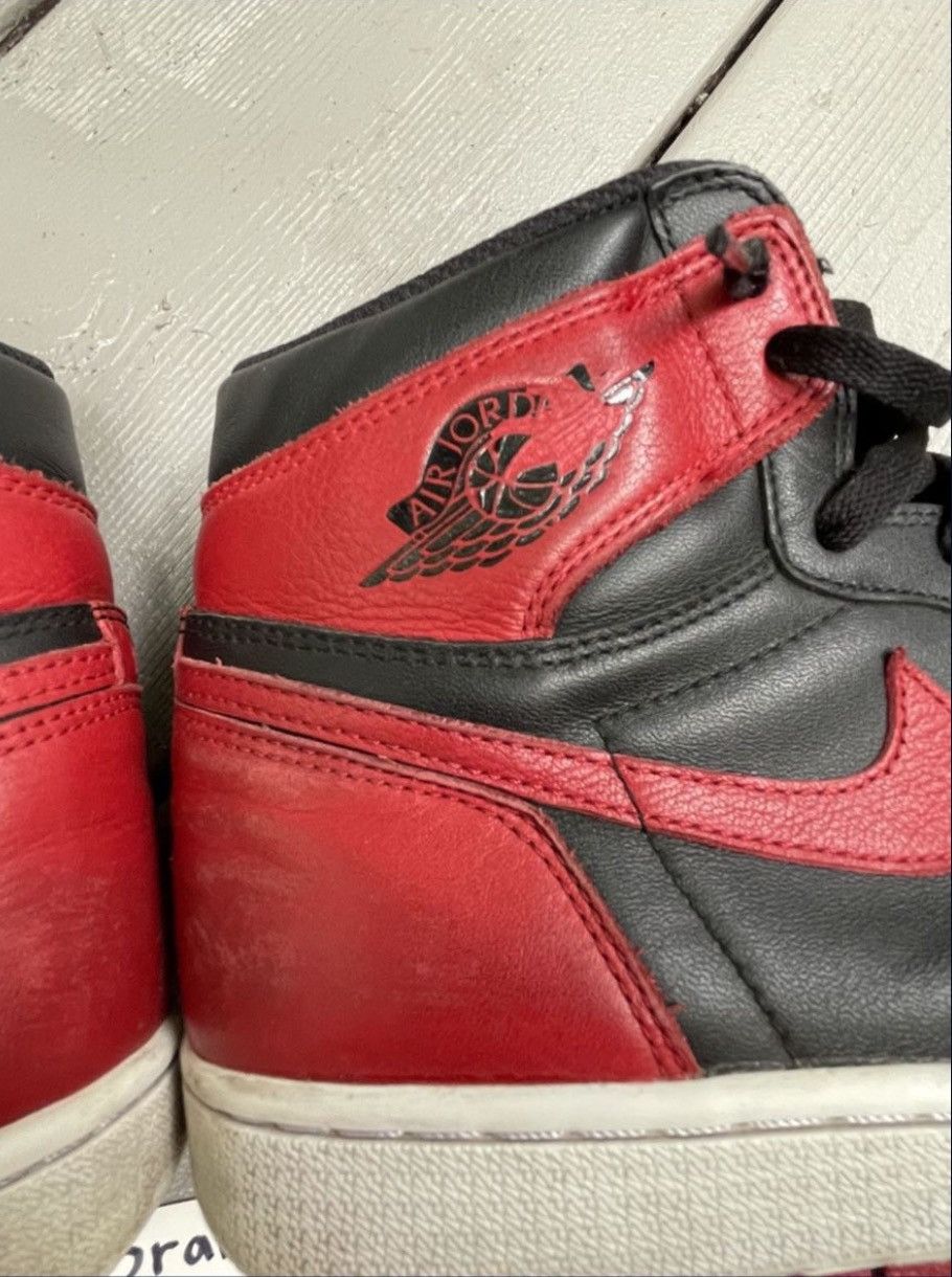Jordan Brand × Nike Nike Air Jordan Retro 1 High Banned Bred 2016 Size US 9.5 / EU 42-43 - 7 Thumbnail