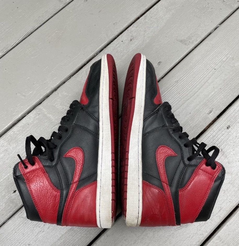Jordan Brand × Nike Nike Air Jordan Retro 1 High Banned Bred 2016 Size US 9.5 / EU 42-43 - 3 Thumbnail