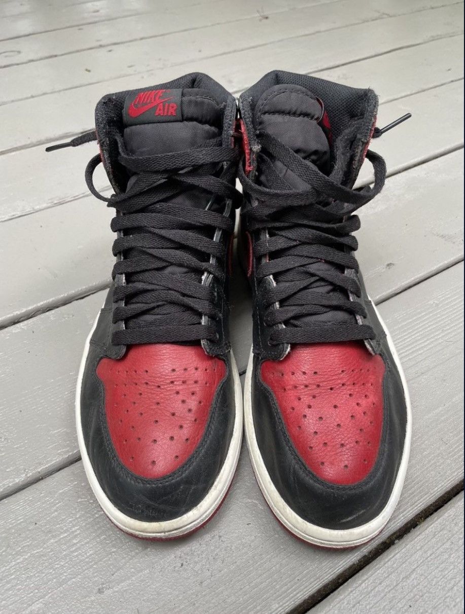 Jordan Brand × Nike Nike Air Jordan Retro 1 High Banned Bred 2016 Size US 9.5 / EU 42-43 - 5 Thumbnail