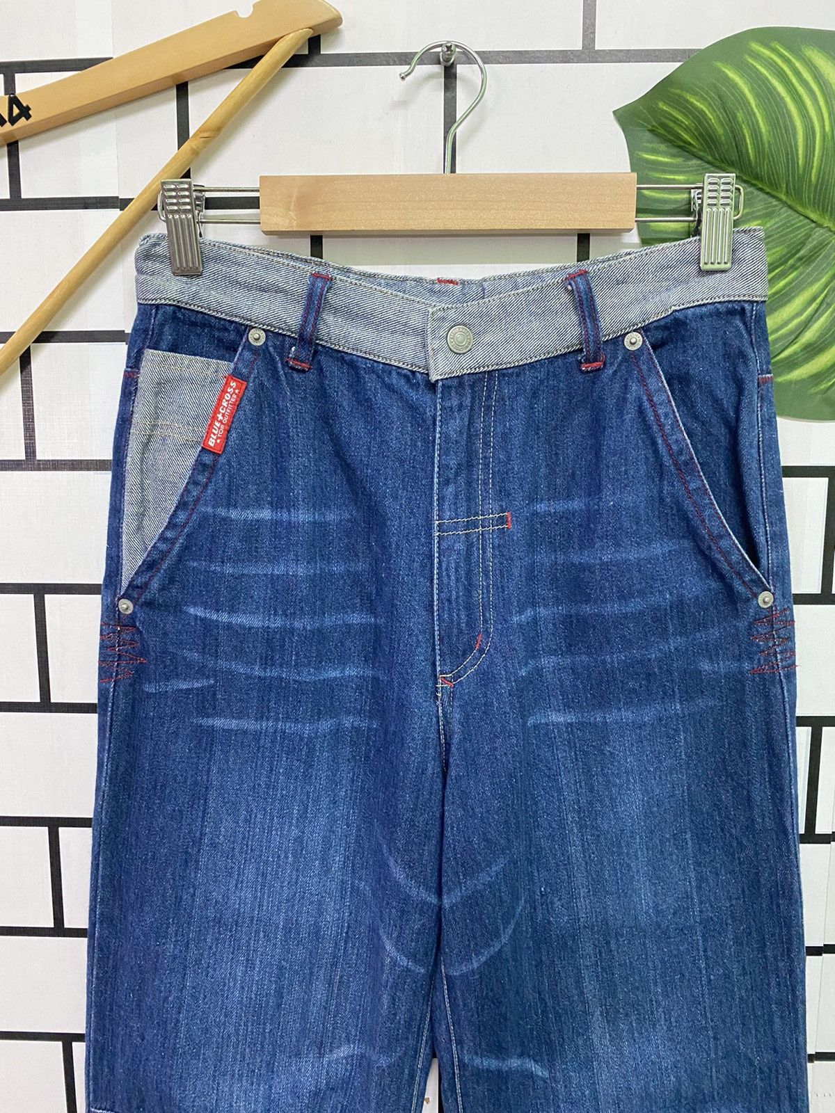 Japanese Brand BLUE CROSS JEANS Japan Multipocket Evisu Style Pants Size US 26 / EU 42 - 3 Thumbnail