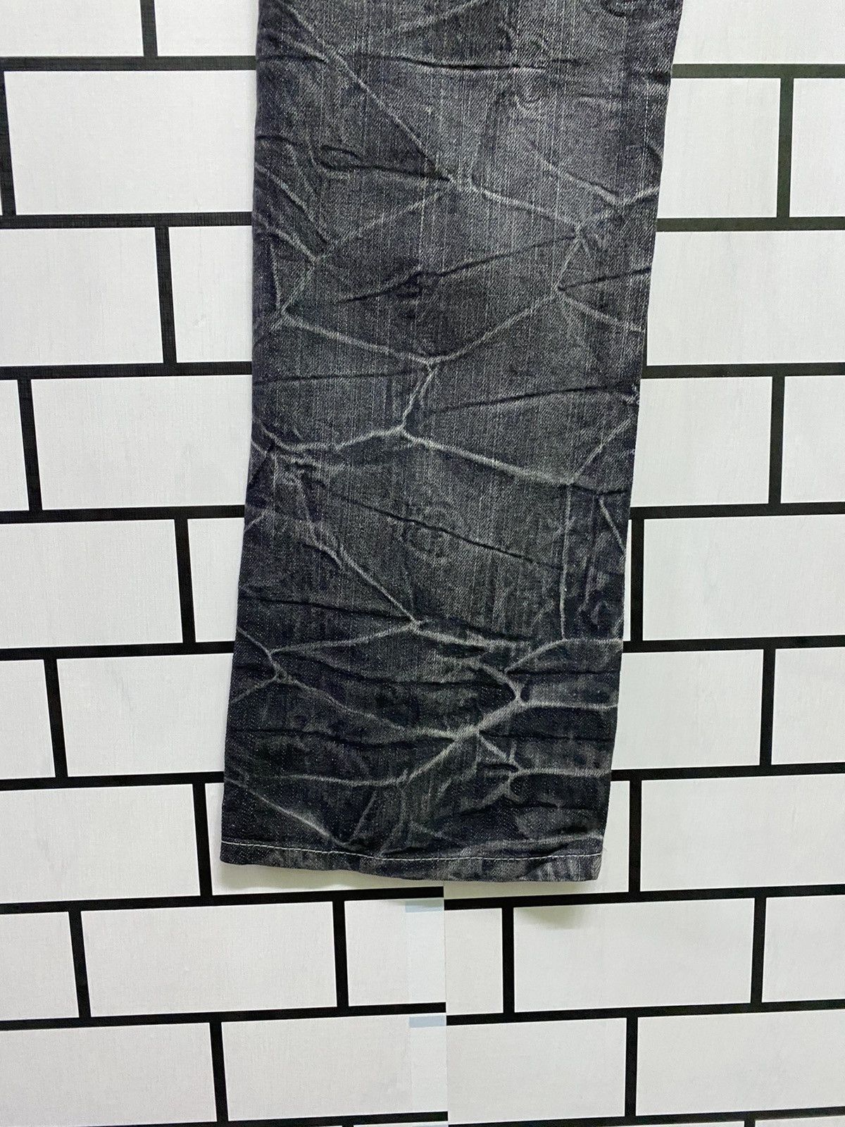 Japanese Brand × Seditionaries Japanese WILD LIFE Flared Love Skull Acid Wash Pants Size US 33 - 14 Thumbnail