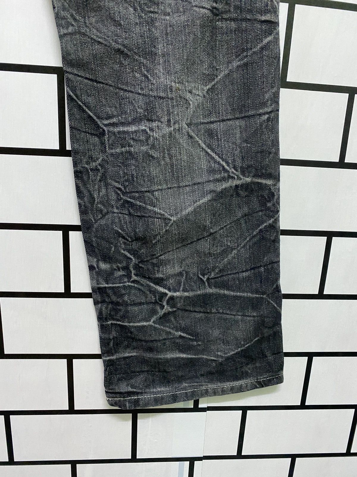 Japanese Brand × Seditionaries Japanese WILD LIFE Flared Love Skull Acid Wash Pants Size US 33 - 15 Thumbnail