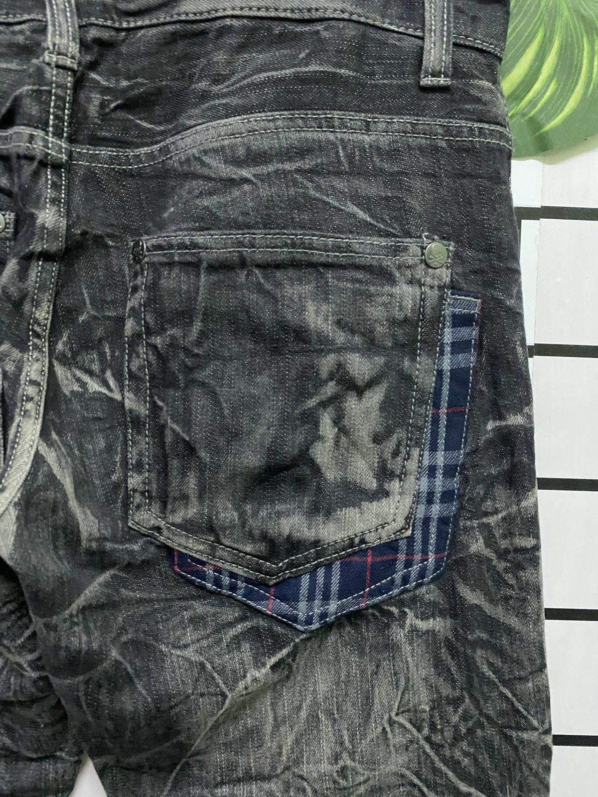 Japanese Brand × Seditionaries Japanese WILD LIFE Flared Love Skull Acid Wash Pants Size US 33 - 11 Thumbnail