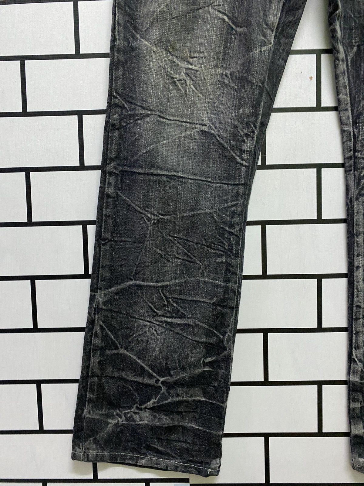 Japanese Brand × Seditionaries Japanese WILD LIFE Flared Love Skull Acid Wash Pants Size US 33 - 7 Thumbnail