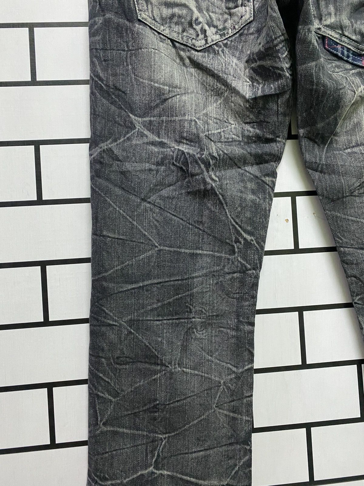 Japanese Brand × Seditionaries Japanese WILD LIFE Flared Love Skull Acid Wash Pants Size US 33 - 13 Thumbnail
