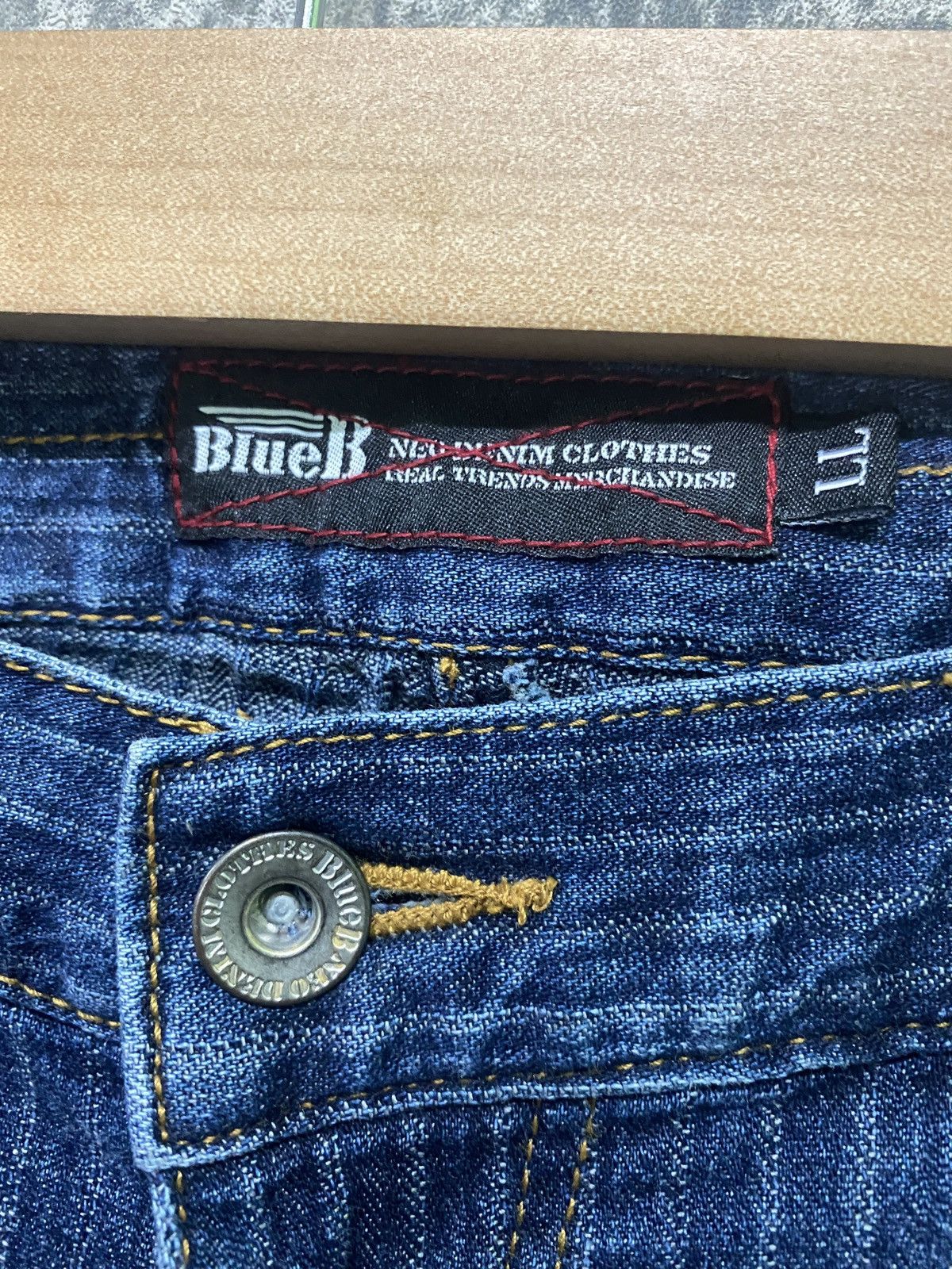 Designer × Japanese Brand Japanese Blue B Hickory PinStripe Cargo denim Jeans Size US 32 / EU 48 - 8 Thumbnail