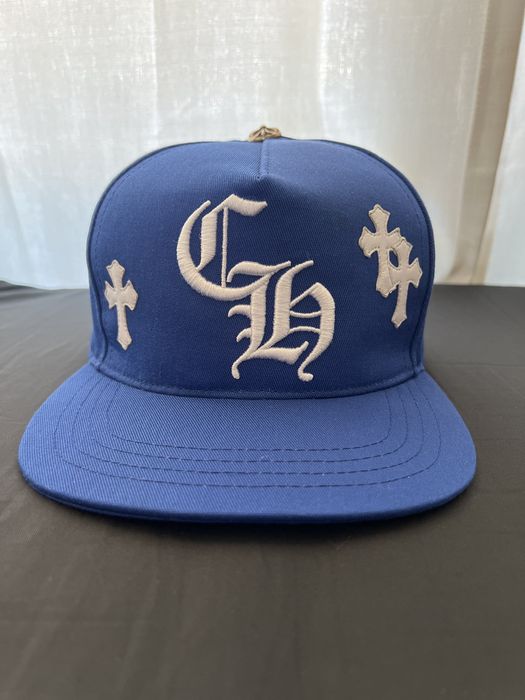 Chrome Hearts Cross Patch Baseball Hat 'Blue