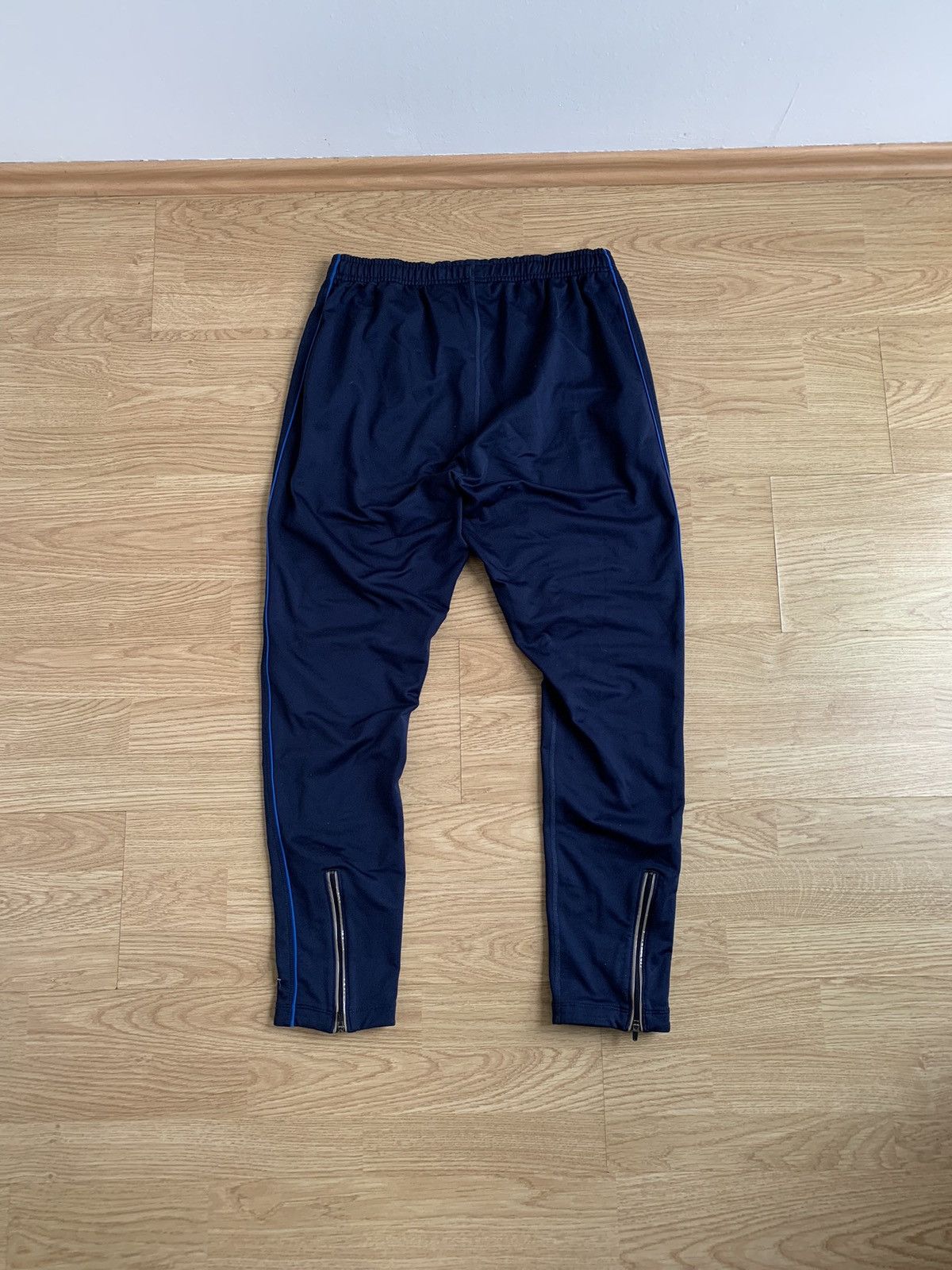 Nike × Vintage Vintage 90s Nike Navy Track Pants Swoosh Size US 33 - 2 Thumbnail