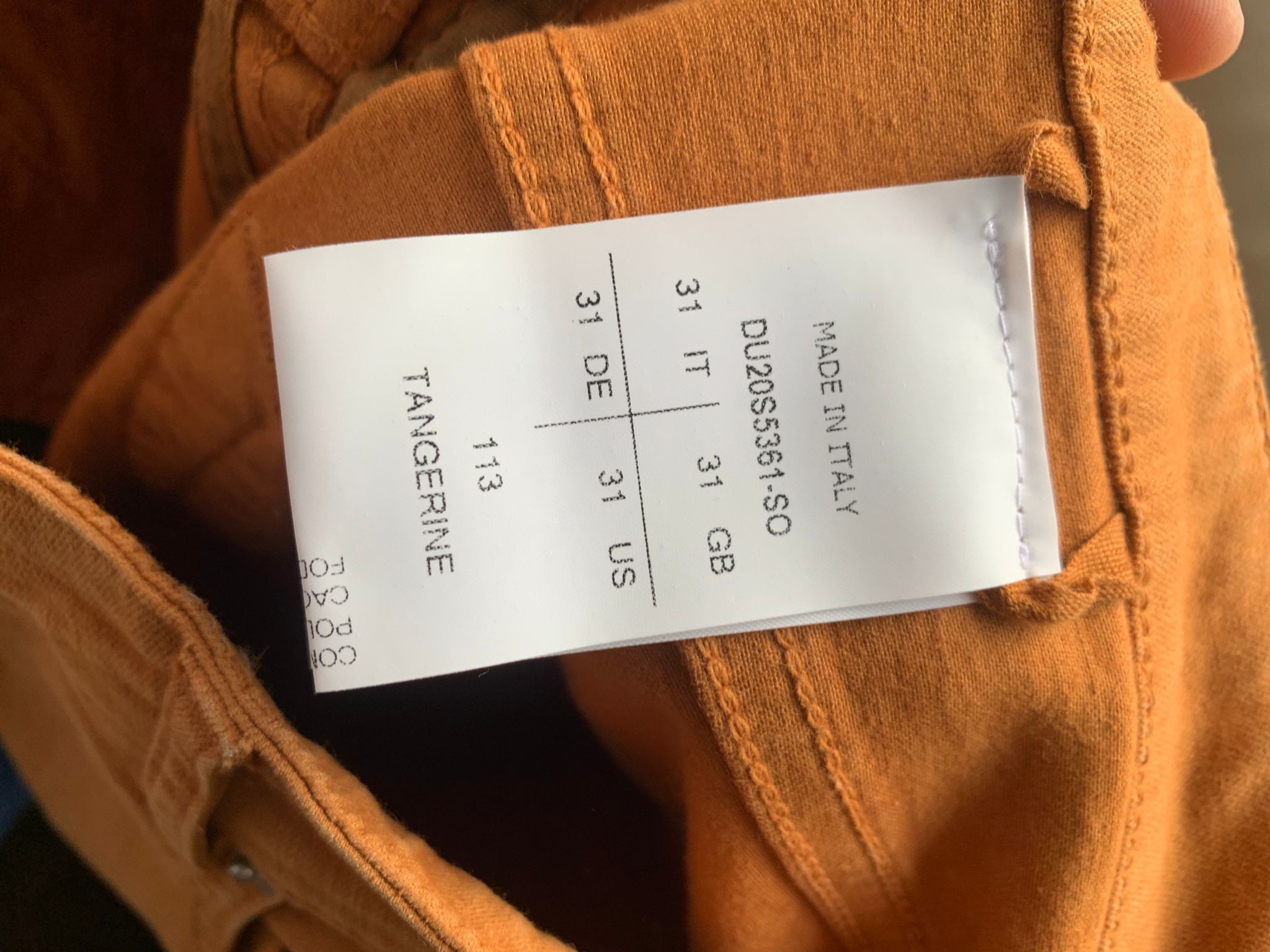 Rick Owens Drkshdw Beautiful Tyrone Cut Denim in Tangerine color Size US 31 - 17 Thumbnail