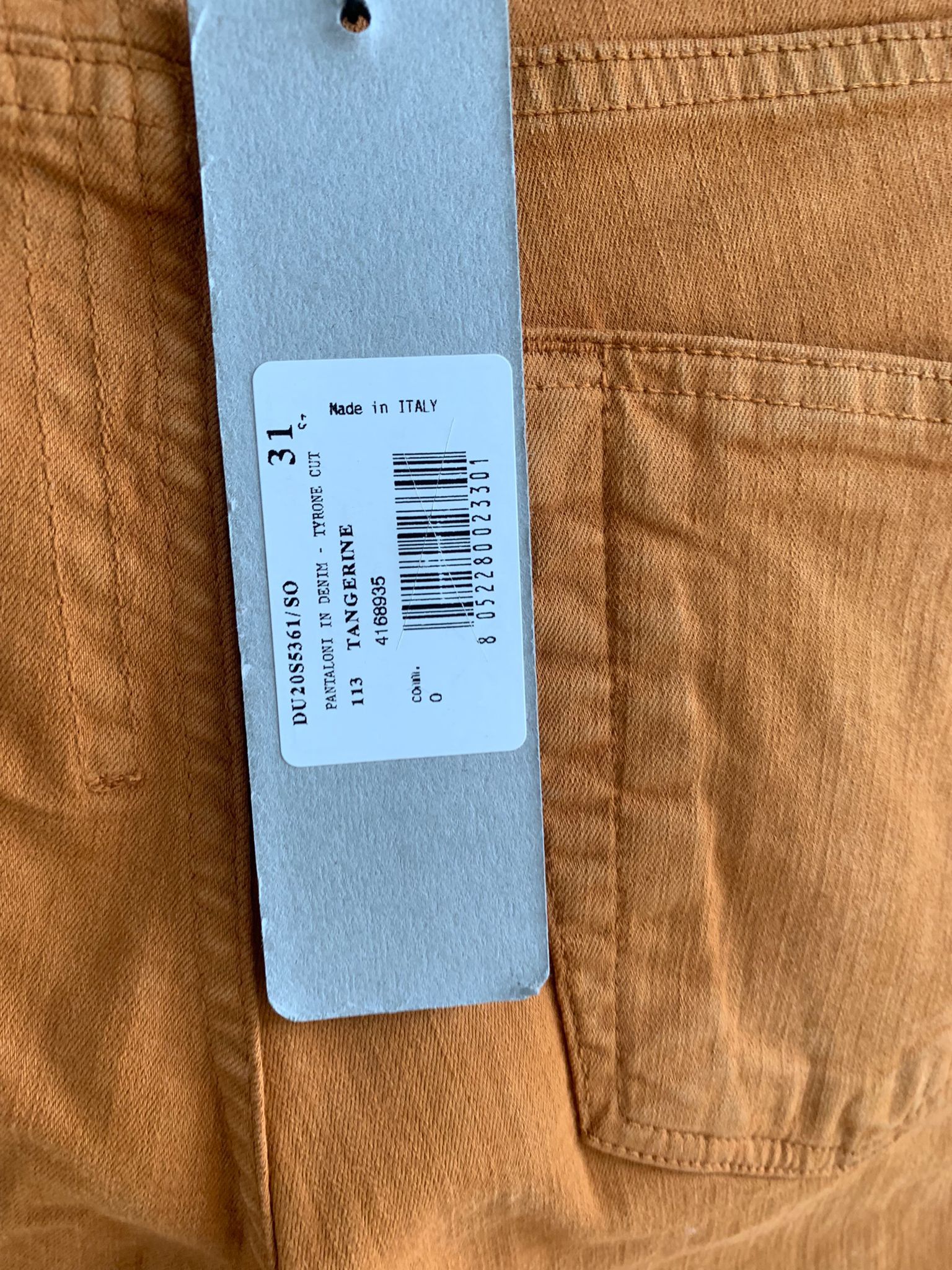 Rick Owens Drkshdw Beautiful Tyrone Cut Denim in Tangerine color Size US 31 - 19 Thumbnail