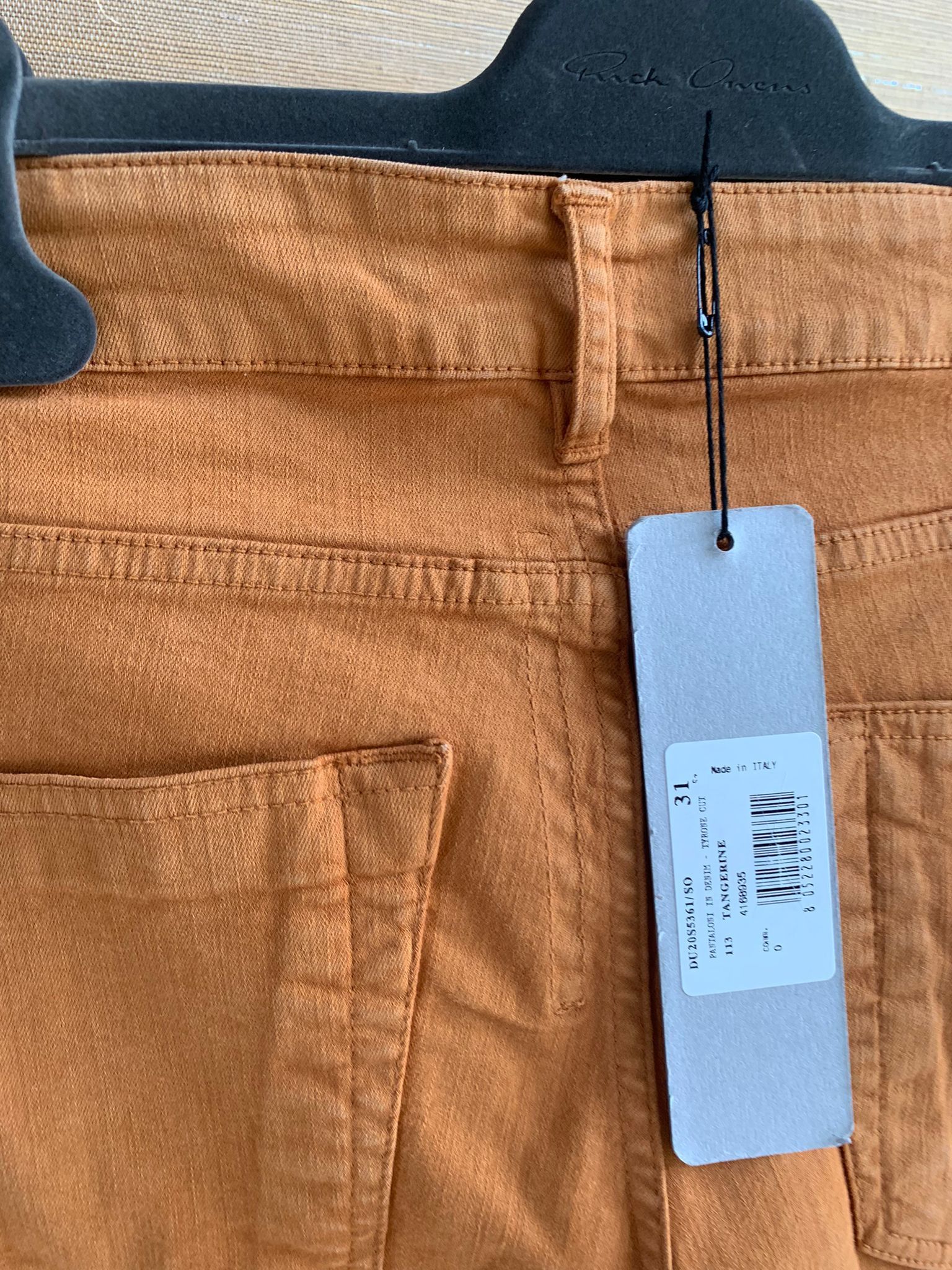 Rick Owens Drkshdw Beautiful Tyrone Cut Denim in Tangerine color Size US 31 - 18 Thumbnail