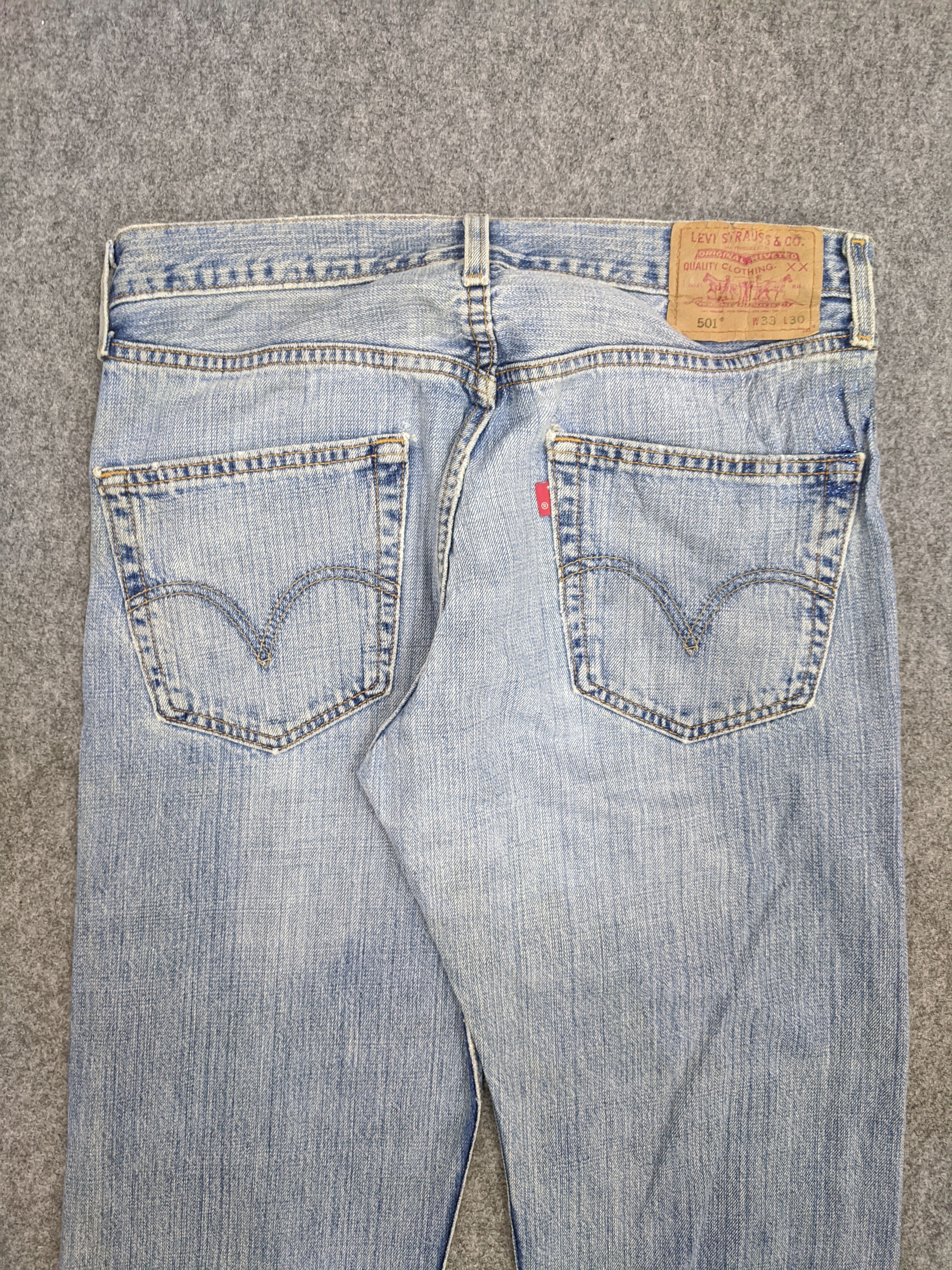 Levi's Vintage Sun Faded 90s Levis 501 Lightwash Jeans DP0827 Size US 34 / EU 50 - 4 Thumbnail