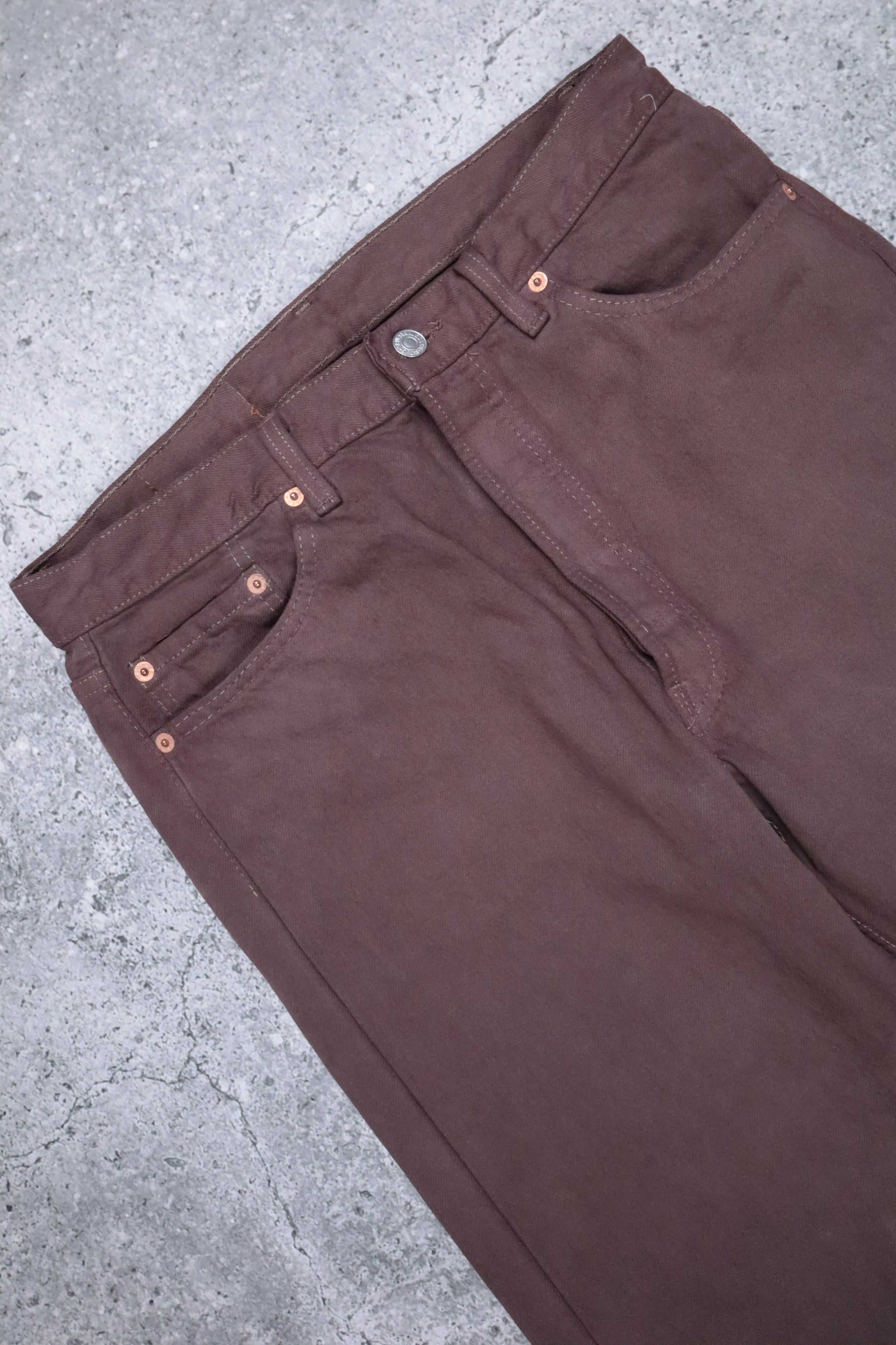 Levi's × Levi's Vintage Clothing × Vintage Levis 501 Made in USA Button Fly White Denim Jeans Size US 34 / EU 50 - 3 Thumbnail