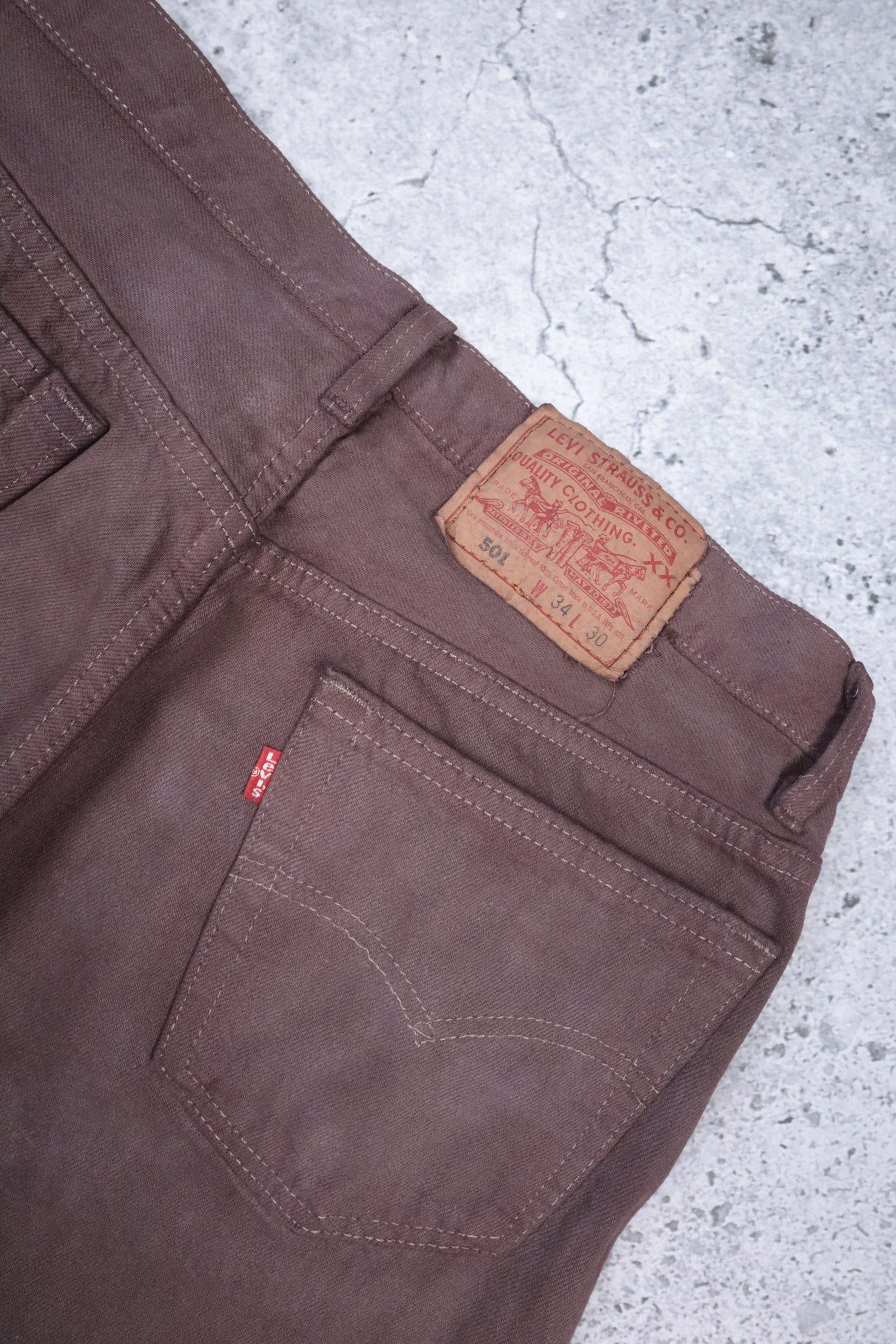 Levi's × Levi's Vintage Clothing × Vintage Levis 501 Made in USA Button Fly White Denim Jeans Size US 34 / EU 50 - 7 Thumbnail