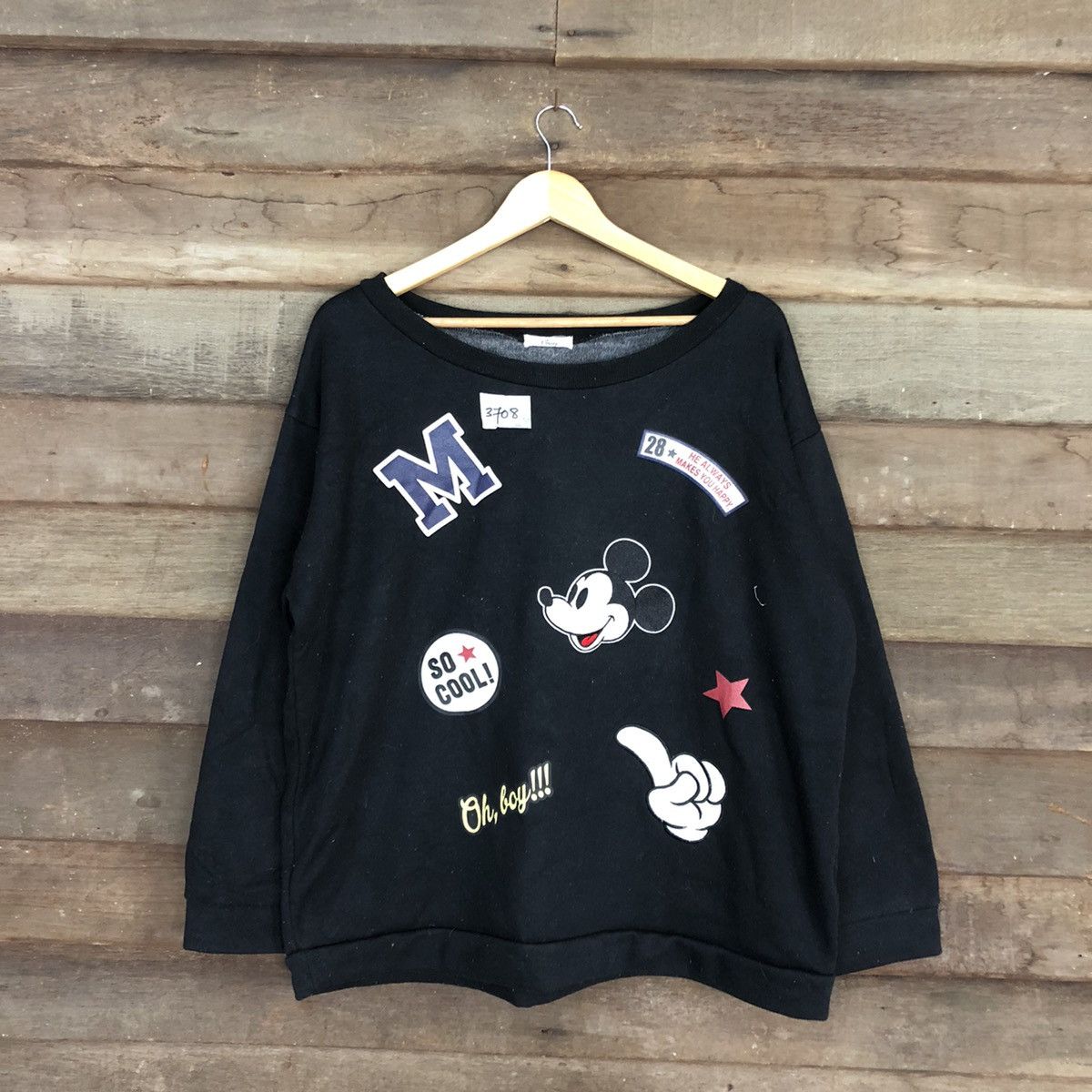 Disney Disney Mickey Mouse Black Sweatshirt #3708 Size XXL / US 16-18 / IT 52-54 - 3 Thumbnail