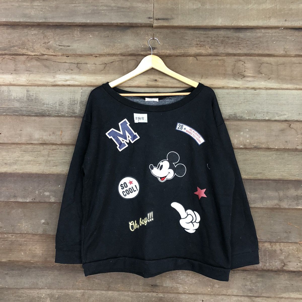 Disney Disney Mickey Mouse Black Sweatshirt #3708 Size XXL / US 16-18 / IT 52-54 - 1 Thumbnail