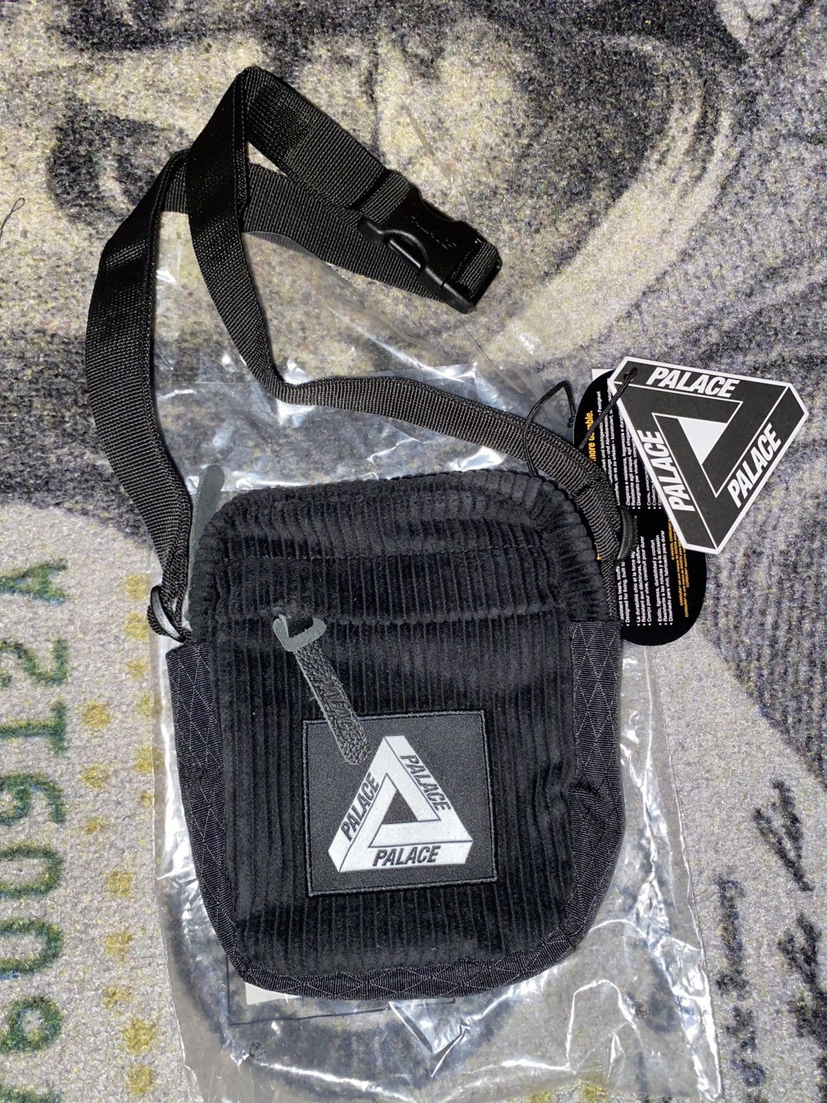 Palace Palace Cordura Corduroy Shot Bag Black | Grailed