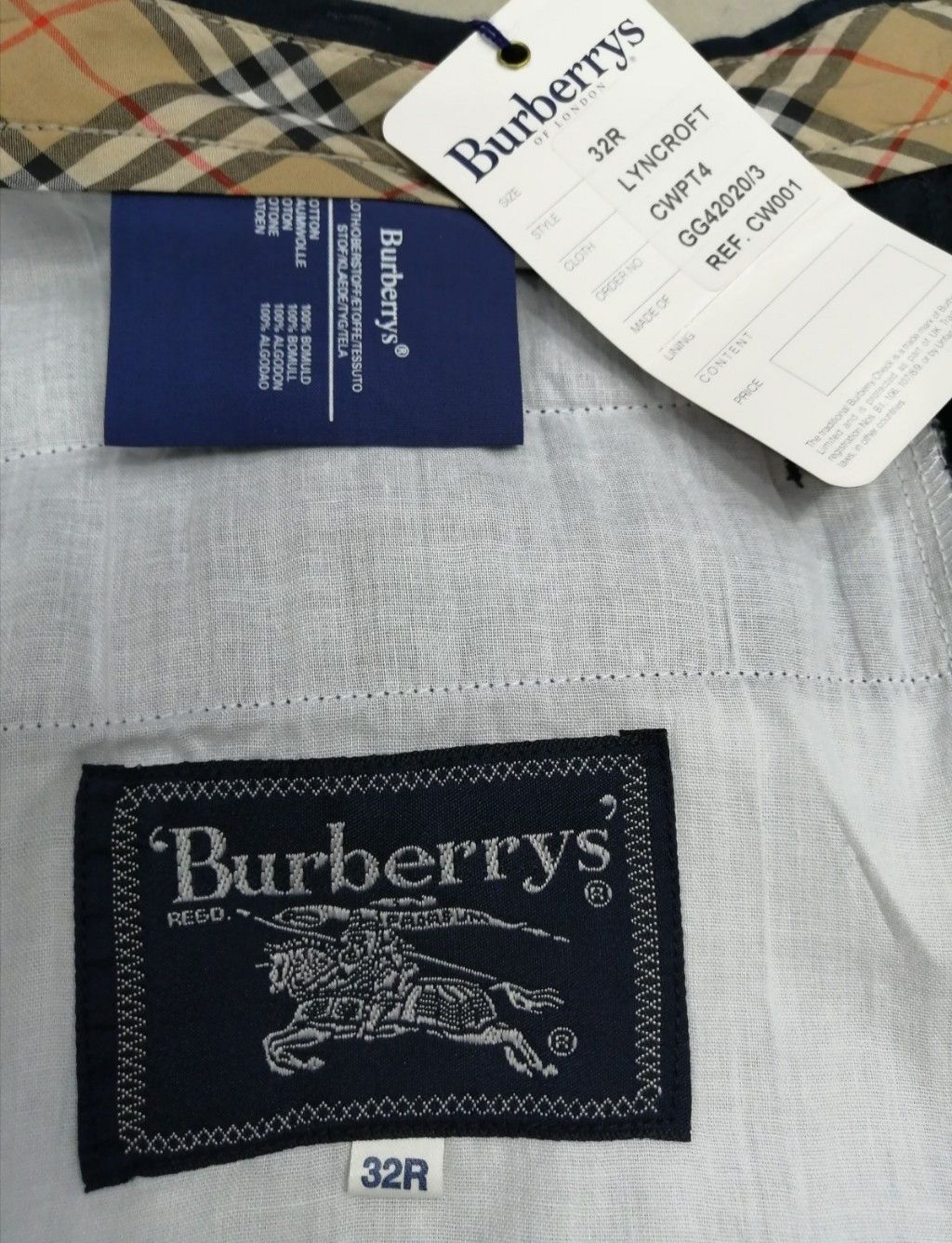 Burberry 💥BESTOFFER🔥Auth. BURBERRYS🔥 Cotton Trousers Pants NWT Size US 31 - 7 Thumbnail