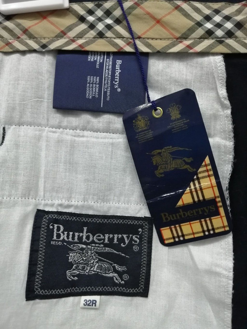 Burberry 💥BESTOFFER🔥Auth. BURBERRYS🔥 Cotton Trousers Pants NWT Size US 31 - 2 Thumbnail