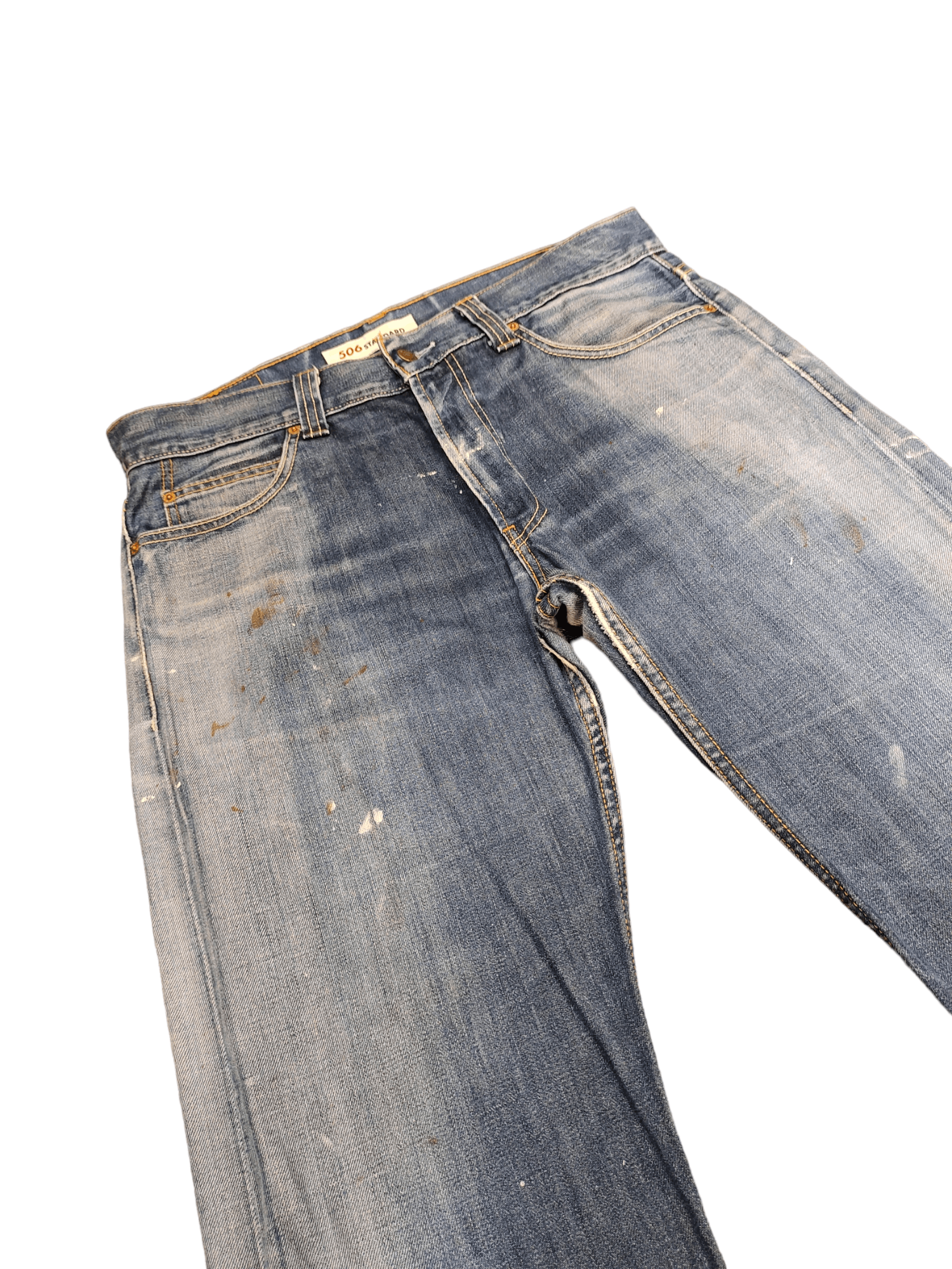 Levi's Levis 506 Standard Painted Denim Jeans Stone Wash Size US 36 / EU 52 - 13 Thumbnail