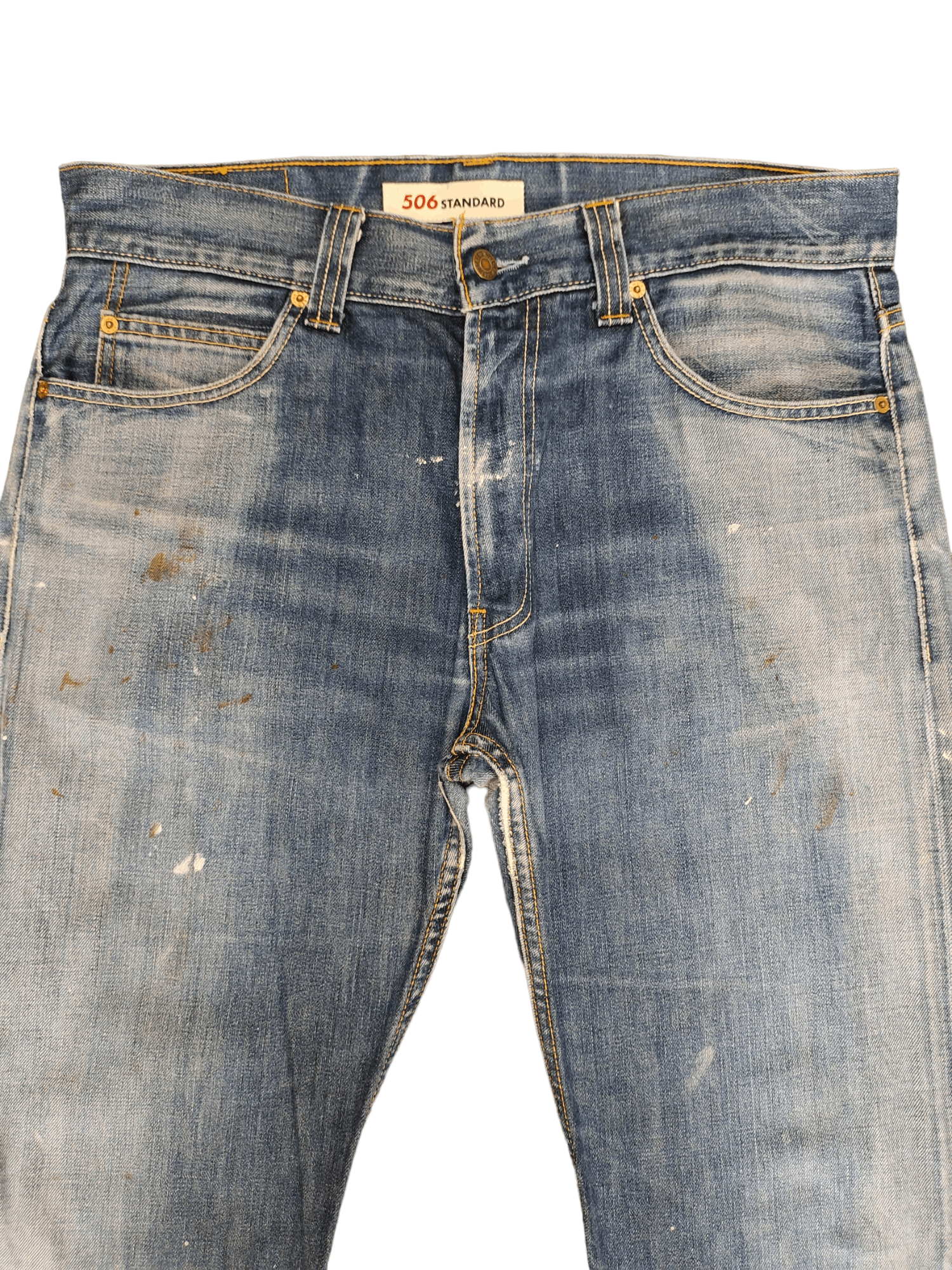 Levi's Levis 506 Standard Painted Denim Jeans Stone Wash Size US 36 / EU 52 - 14 Thumbnail