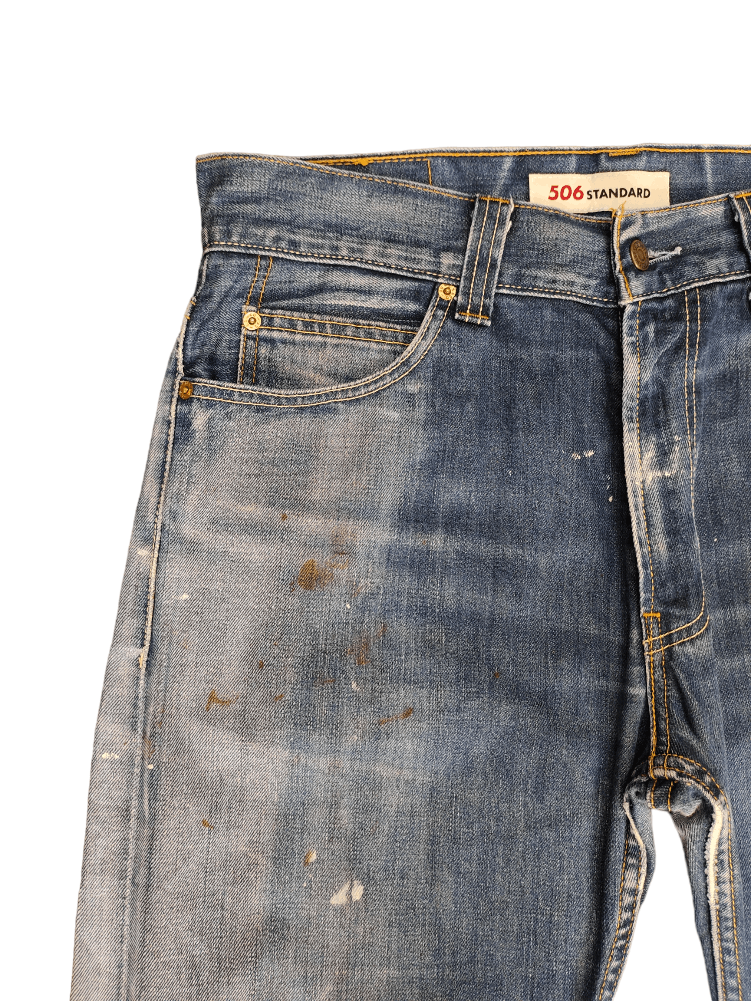 Levi's Levis 506 Standard Painted Denim Jeans Stone Wash Size US 36 / EU 52 - 16 Thumbnail