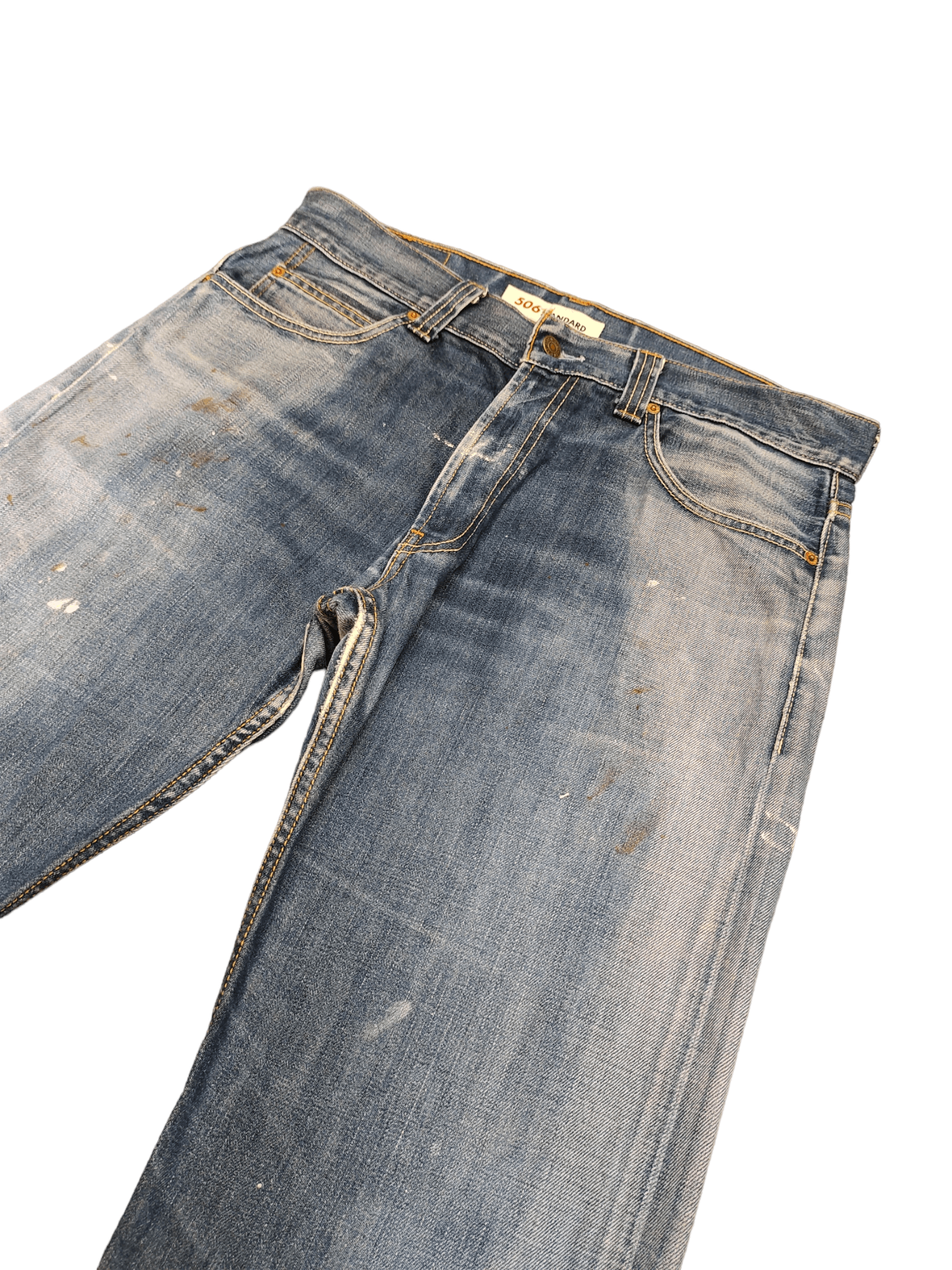 Levi's Levis 506 Standard Painted Denim Jeans Stone Wash Size US 36 / EU 52 - 12 Thumbnail