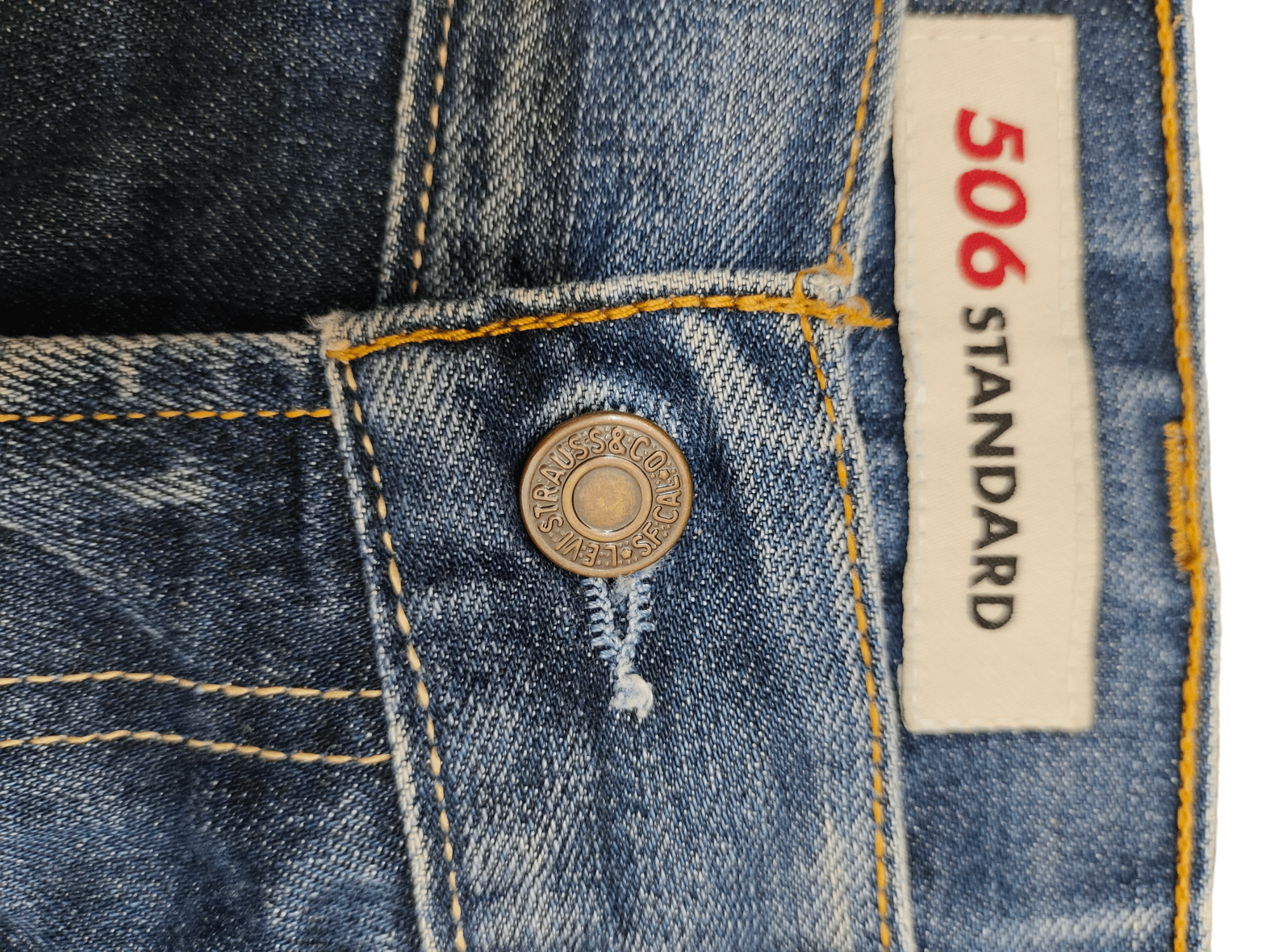 Levi's Levis 506 Standard Painted Denim Jeans Stone Wash Size US 36 / EU 52 - 21 Thumbnail