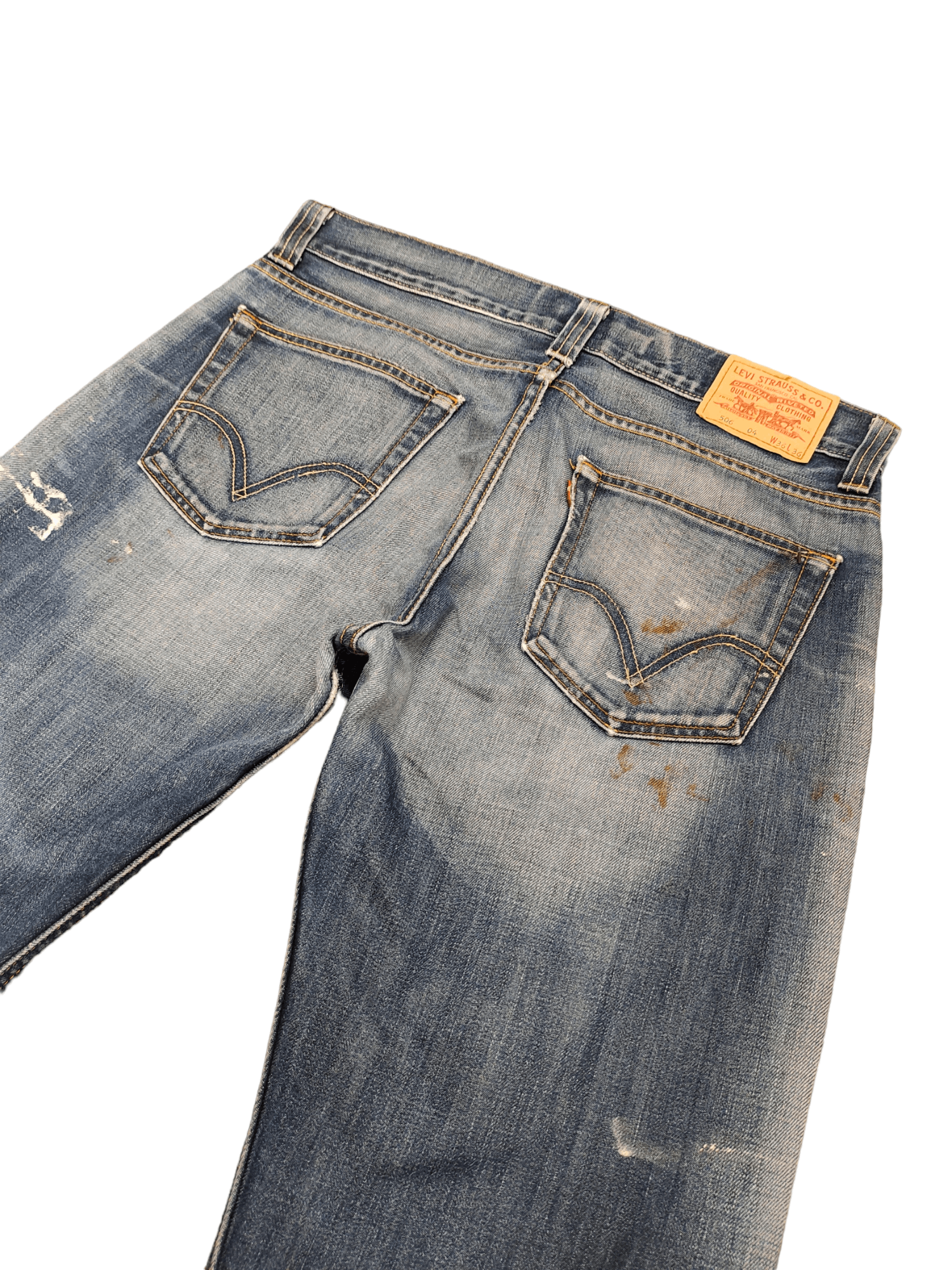 Levi's Levis 506 Standard Painted Denim Jeans Stone Wash Size US 36 / EU 52 - 2 Thumbnail