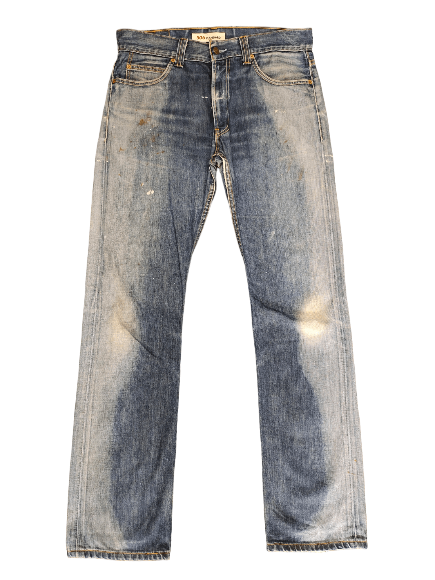 Levi's Levis 506 Standard Painted Denim Jeans Stone Wash Size US 36 / EU 52 - 11 Thumbnail