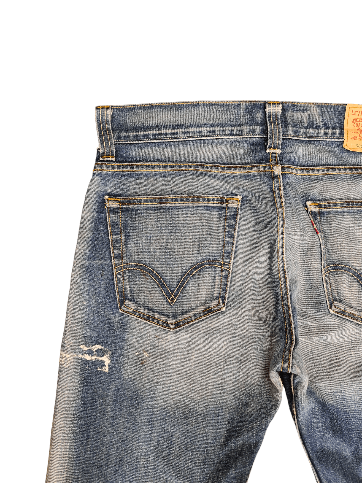 Levi's Levis 506 Standard Painted Denim Jeans Stone Wash Size US 36 / EU 52 - 6 Thumbnail