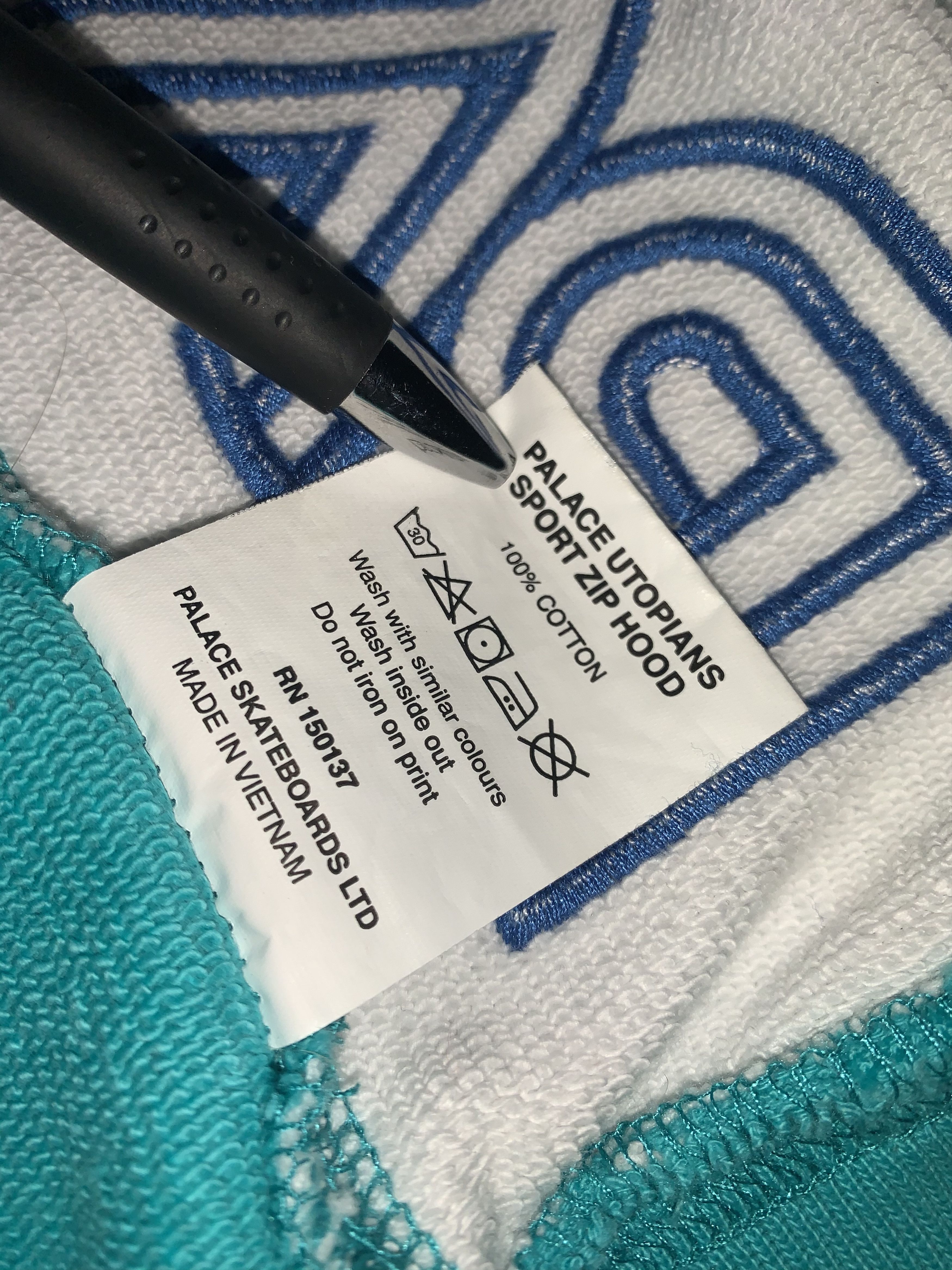 Palace AW16 Palace Utopians Turqoise Sport Zipped Hoodie Size US M / EU 48-50 / 2 - 16 Thumbnail