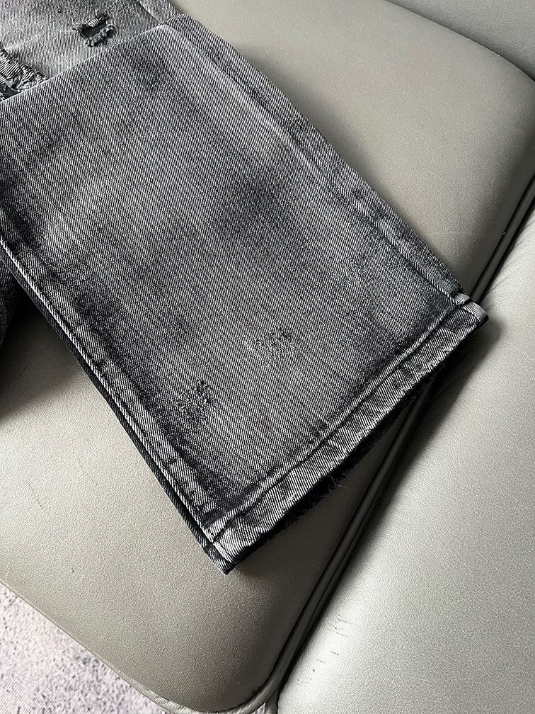 faded damaged ripped flared pants