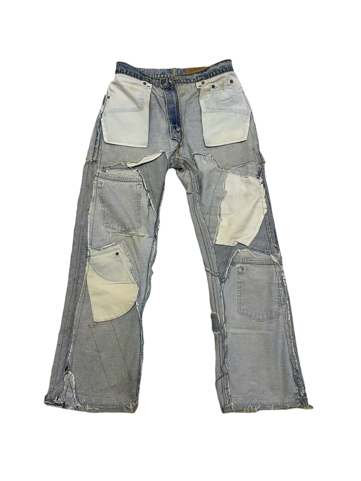 Levi's Vintage Levi’s 551 Custom Made Patchwork Denim Size US 32 / EU 48 - 15 Thumbnail