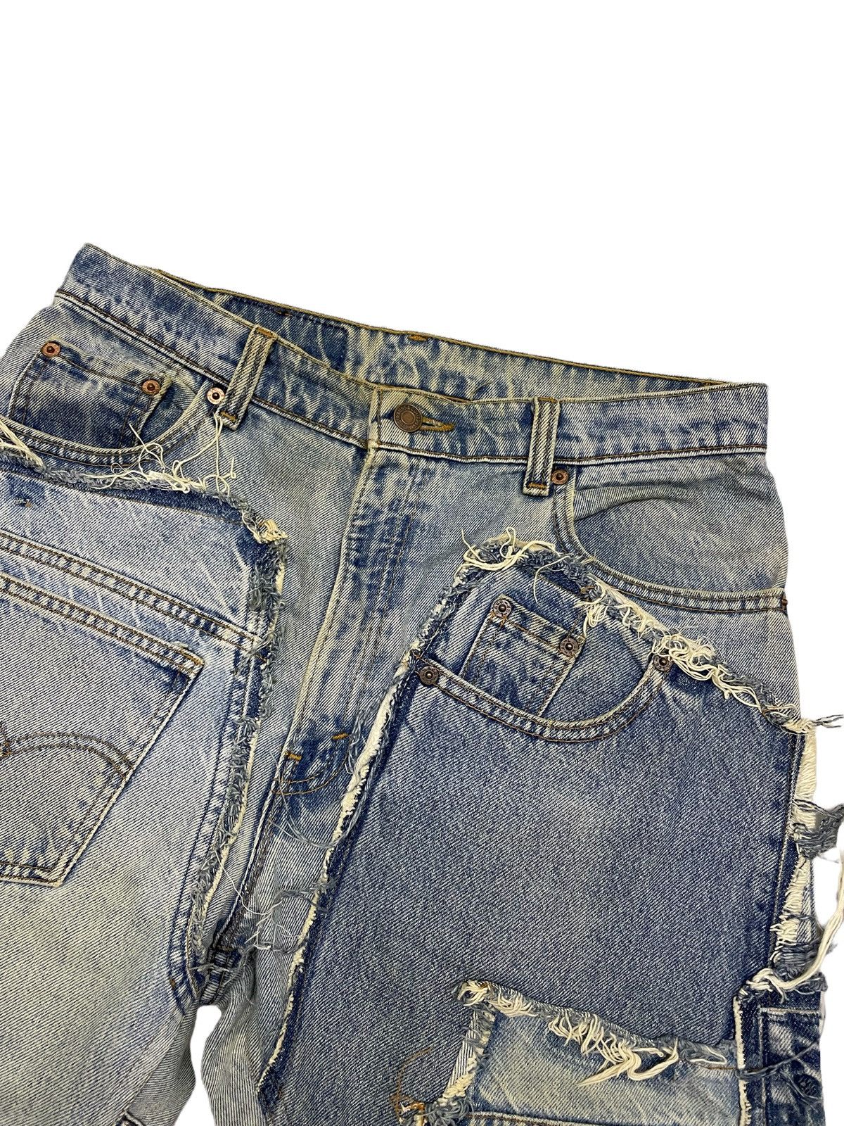 Levi's Vintage Levi’s 551 Custom Made Patchwork Denim Size US 32 / EU 48 - 4 Thumbnail