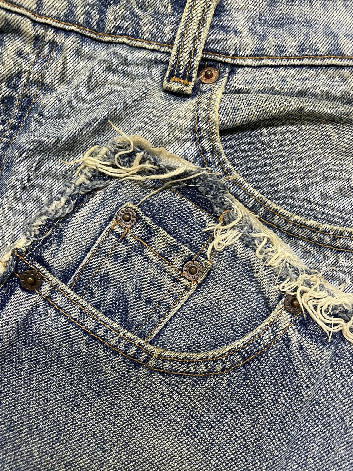 Levi's Vintage Levi’s 551 Custom Made Patchwork Denim Size US 32 / EU 48 - 11 Thumbnail