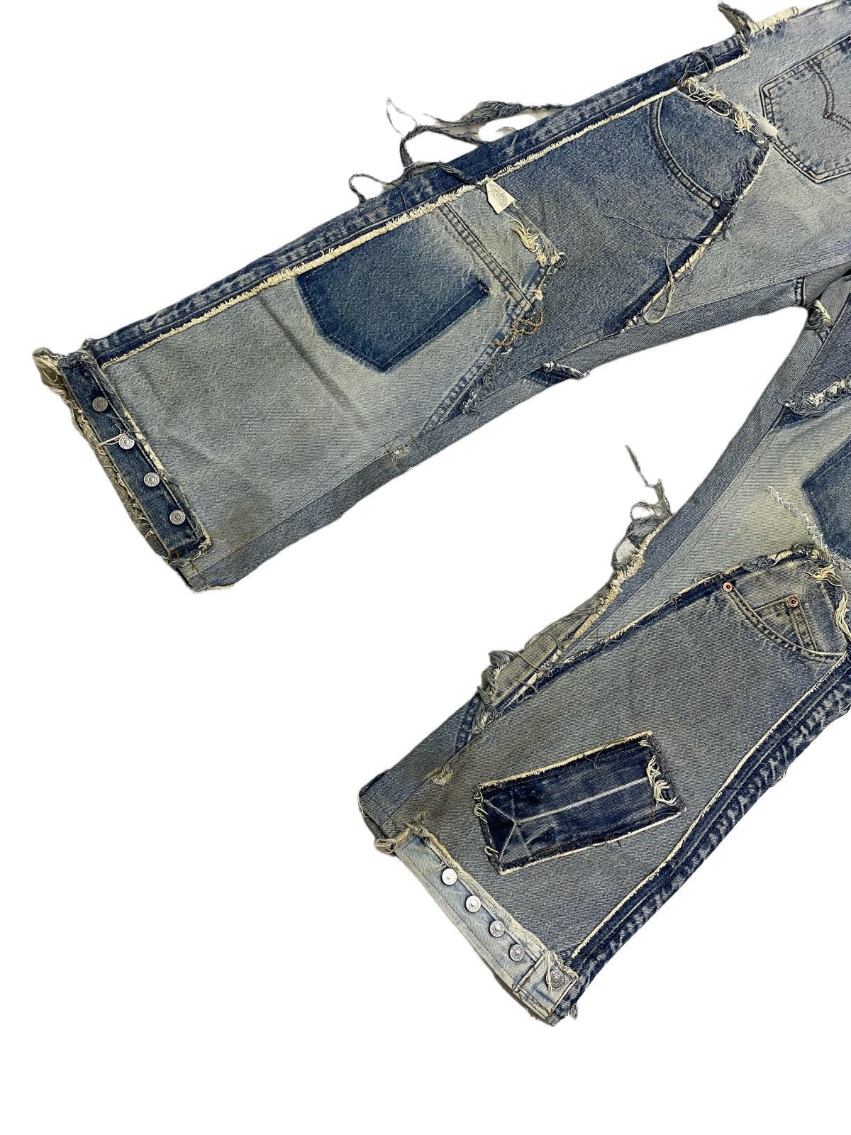 Levi's Vintage Levi’s 551 Custom Made Patchwork Denim Size US 32 / EU 48 - 13 Thumbnail