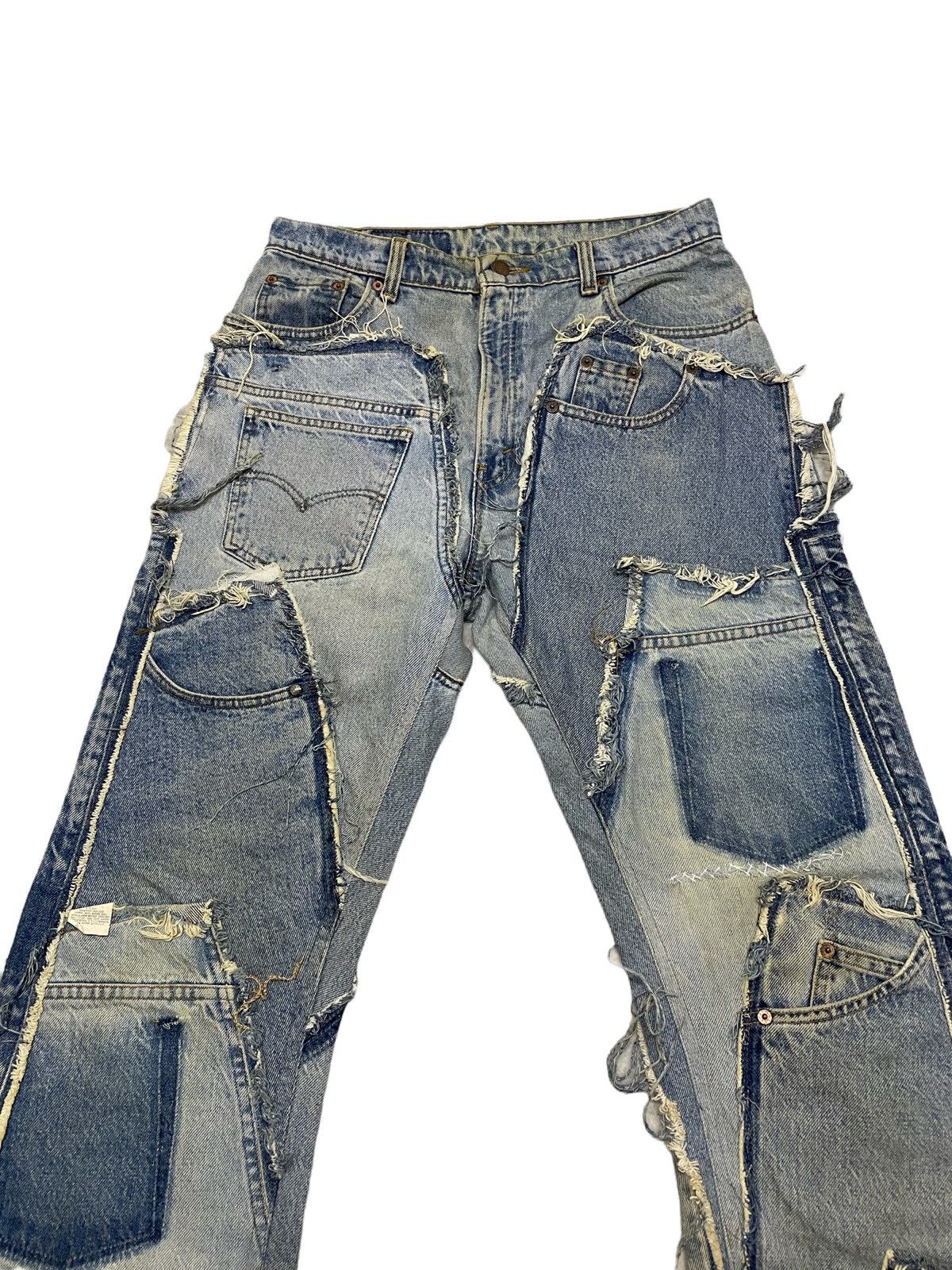 Levi's Vintage Levi’s 551 Custom Made Patchwork Denim Size US 32 / EU 48 - 6 Thumbnail