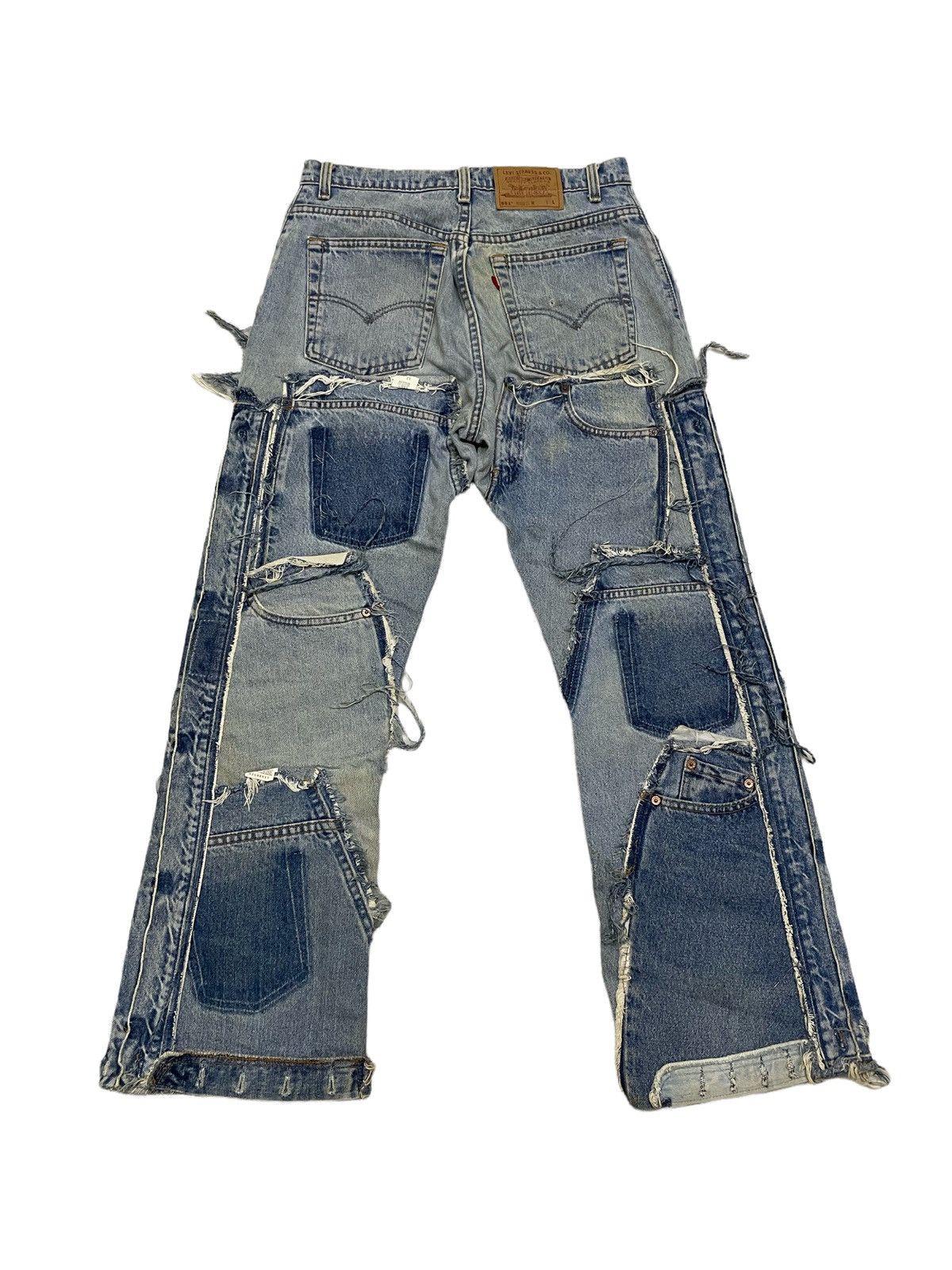 Levi's Vintage Levi’s 551 Custom Made Patchwork Denim Size US 32 / EU 48 - 1 Thumbnail