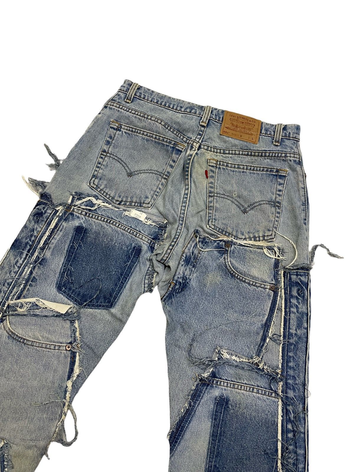 Levi's Vintage Levi’s 551 Custom Made Patchwork Denim Size US 32 / EU 48 - 5 Thumbnail