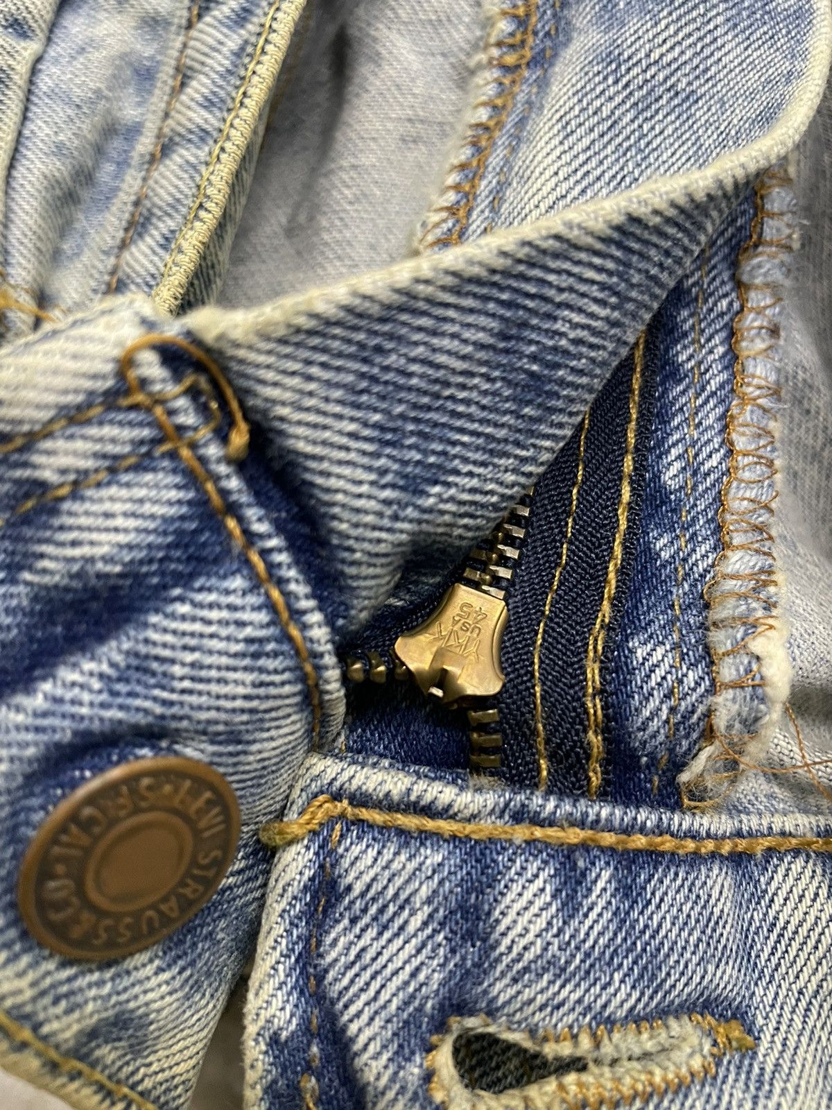 Levi's Vintage Levi’s 551 Custom Made Patchwork Denim Size US 32 / EU 48 - 10 Thumbnail