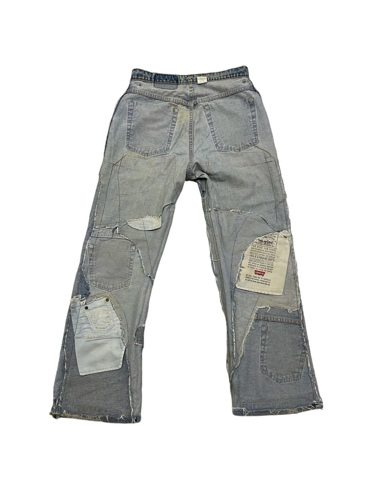 Levi's Vintage Levi’s 551 Custom Made Patchwork Denim Size US 32 / EU 48 - 16 Thumbnail
