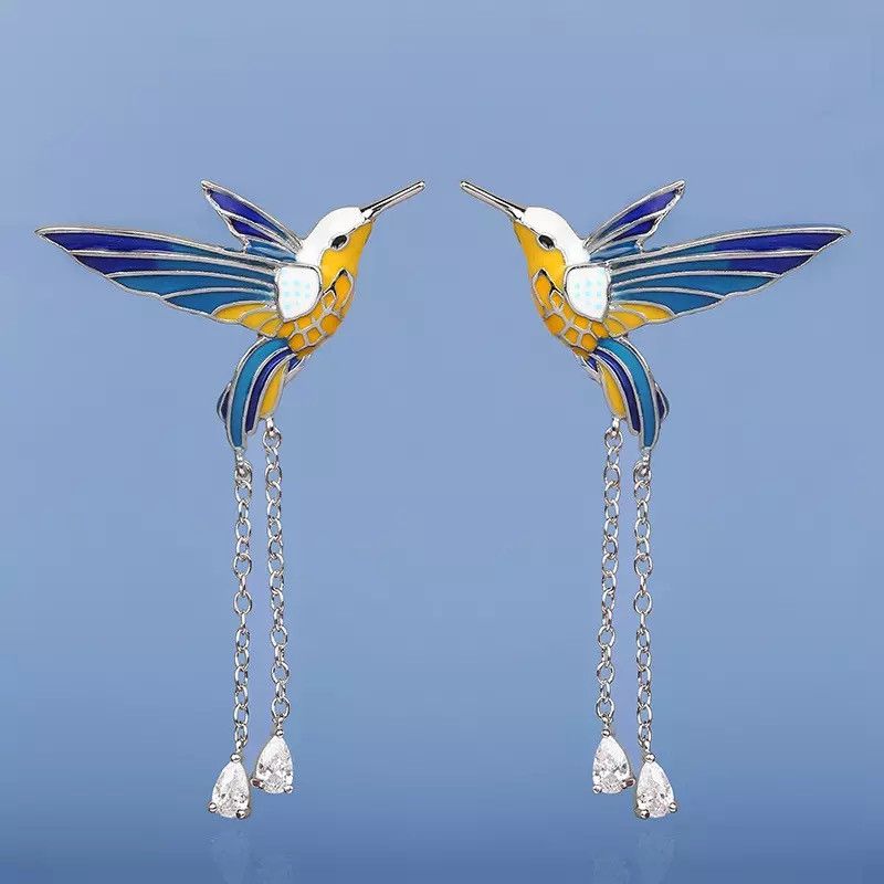 Jewelry Bird Pendant Tassel Long Earring Size ONE SIZE - 1 Thumbnail